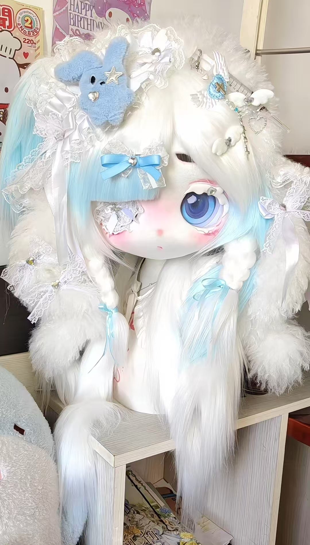 [Lamb] Light-Blue Lamb Kig Fursuits Stock