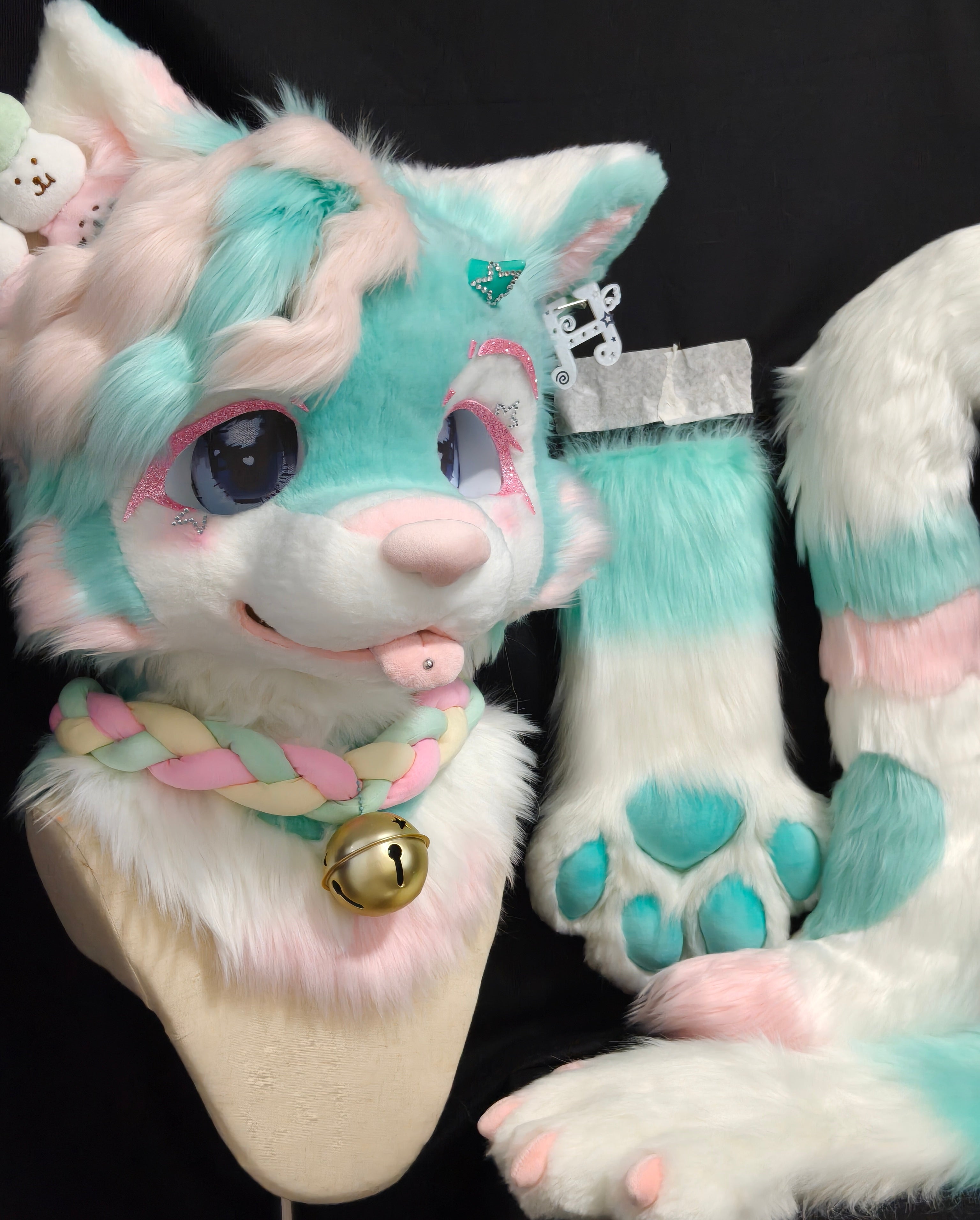 Blue Puppy Kemono Head Fursuit (Gift Handpaws+Tail)