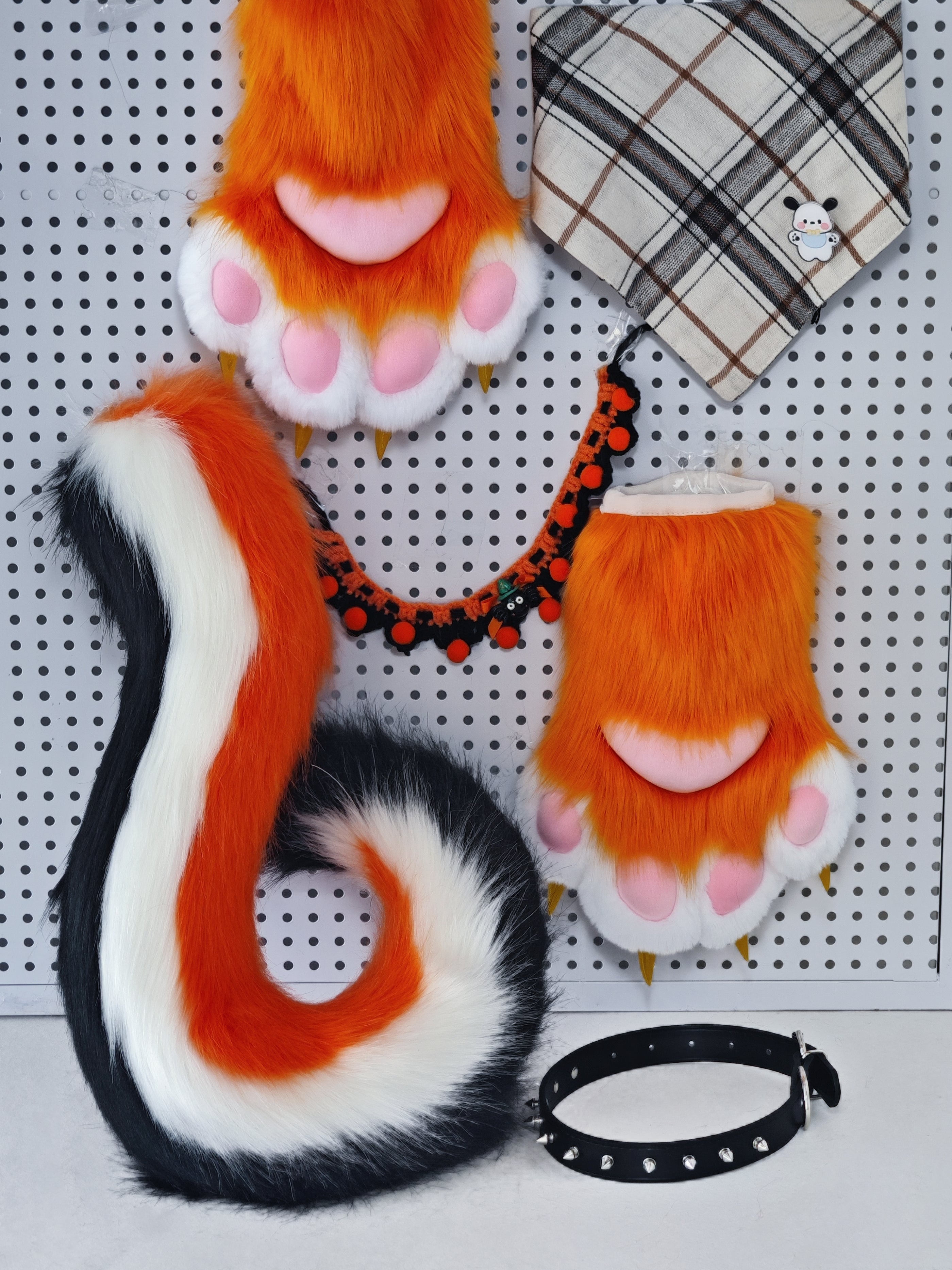 Coal Kitten Kemono Head Fursuit (Gift Handpaws+Tail)