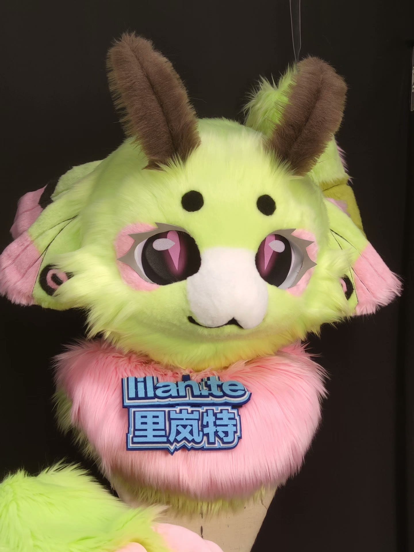 [Moth] Pink Green Moth Kemono Fursuits Stock (Gift Handpaws+Tail)