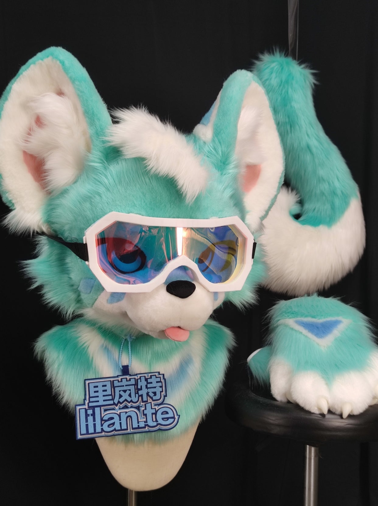 Diving Puppy Kemono Head Fursuit (Gift Handpaws+Tail)