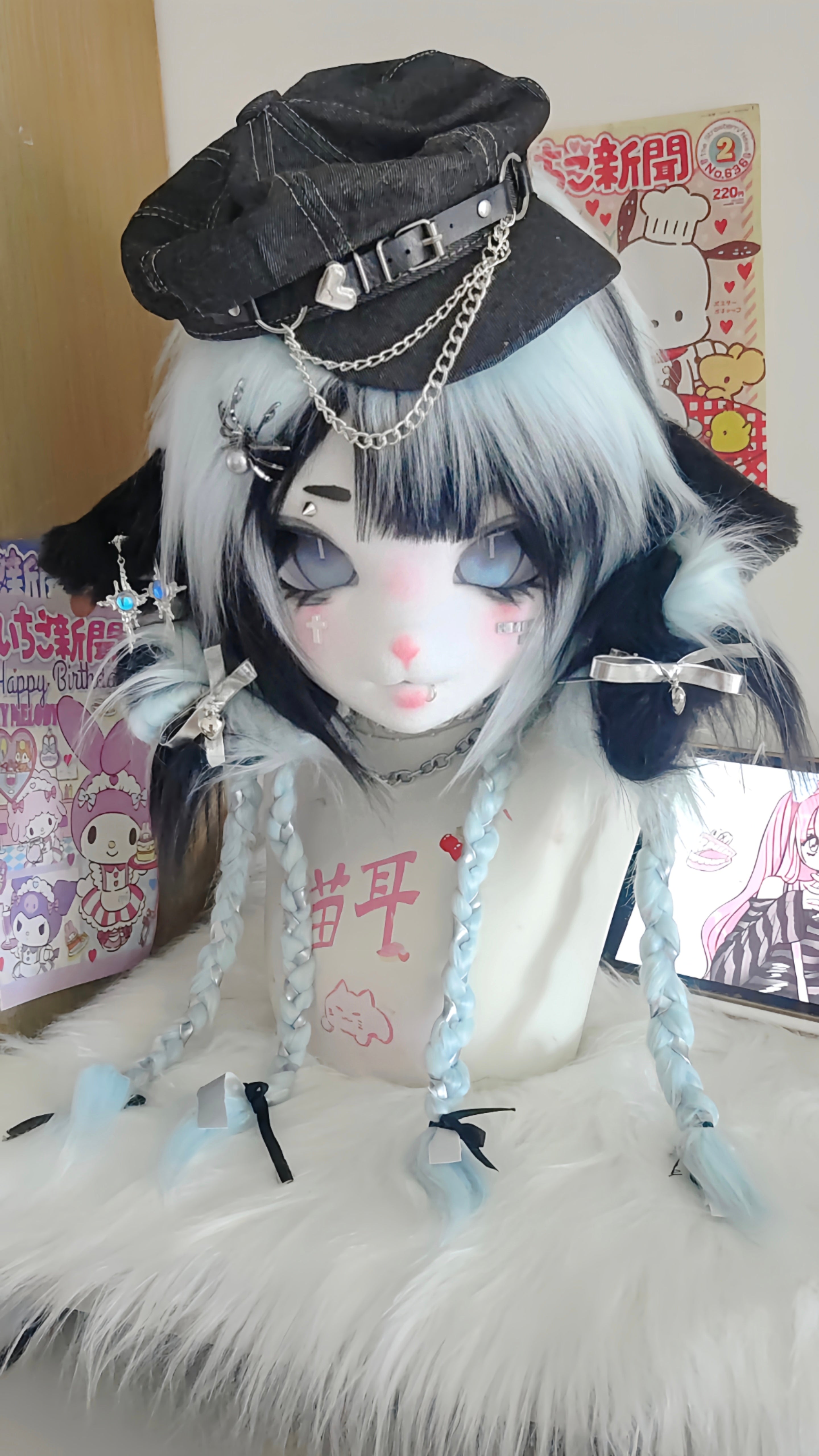 Y2K Lamb Kig Head Fursuit