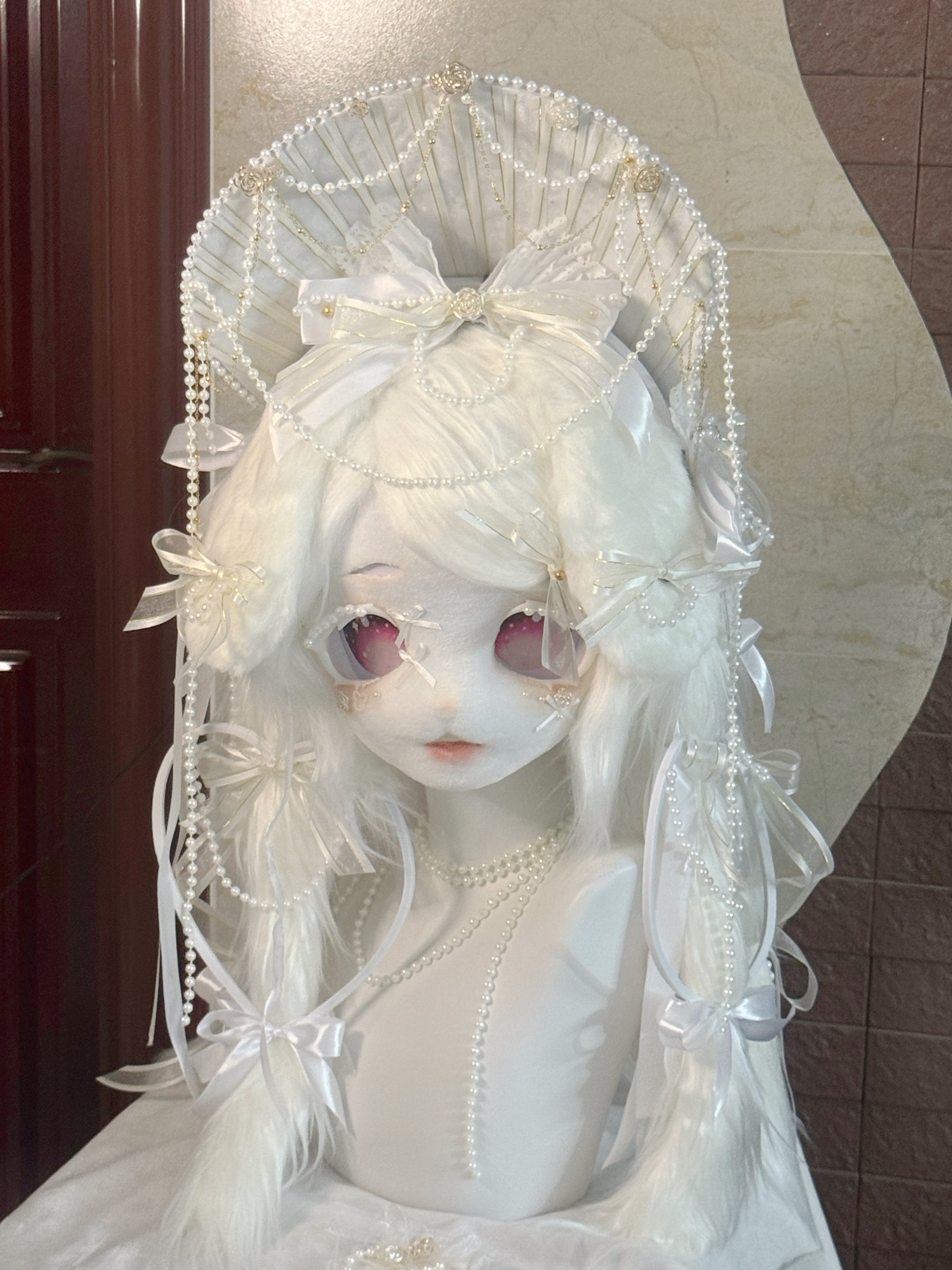 White Bunny Kig Head Fursuit