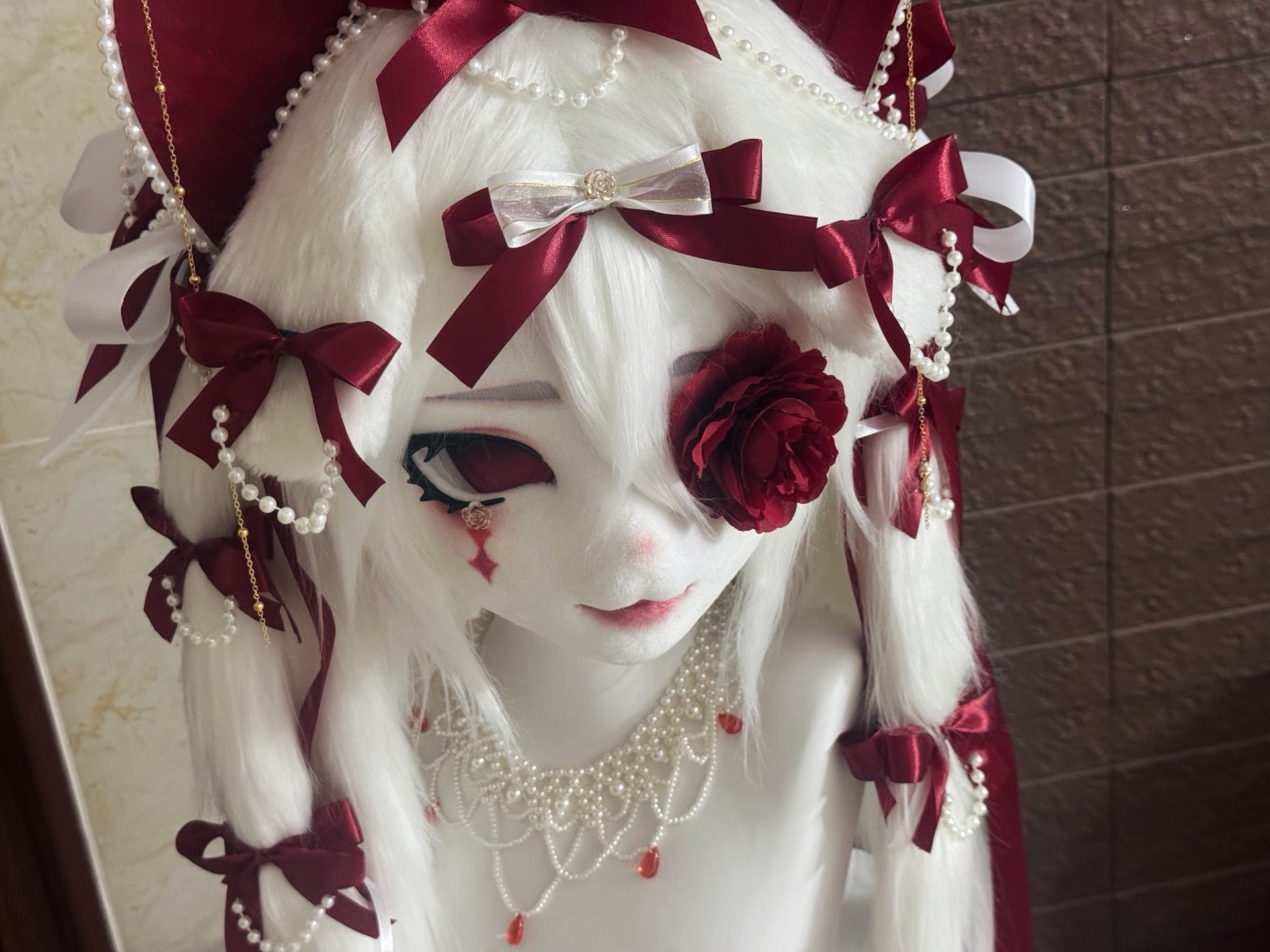 Rose Bunny Kig Head Fursuit