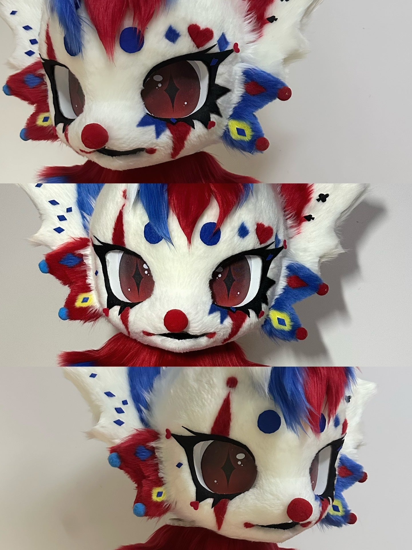 Clown Kitten Kemono Head Fursuit