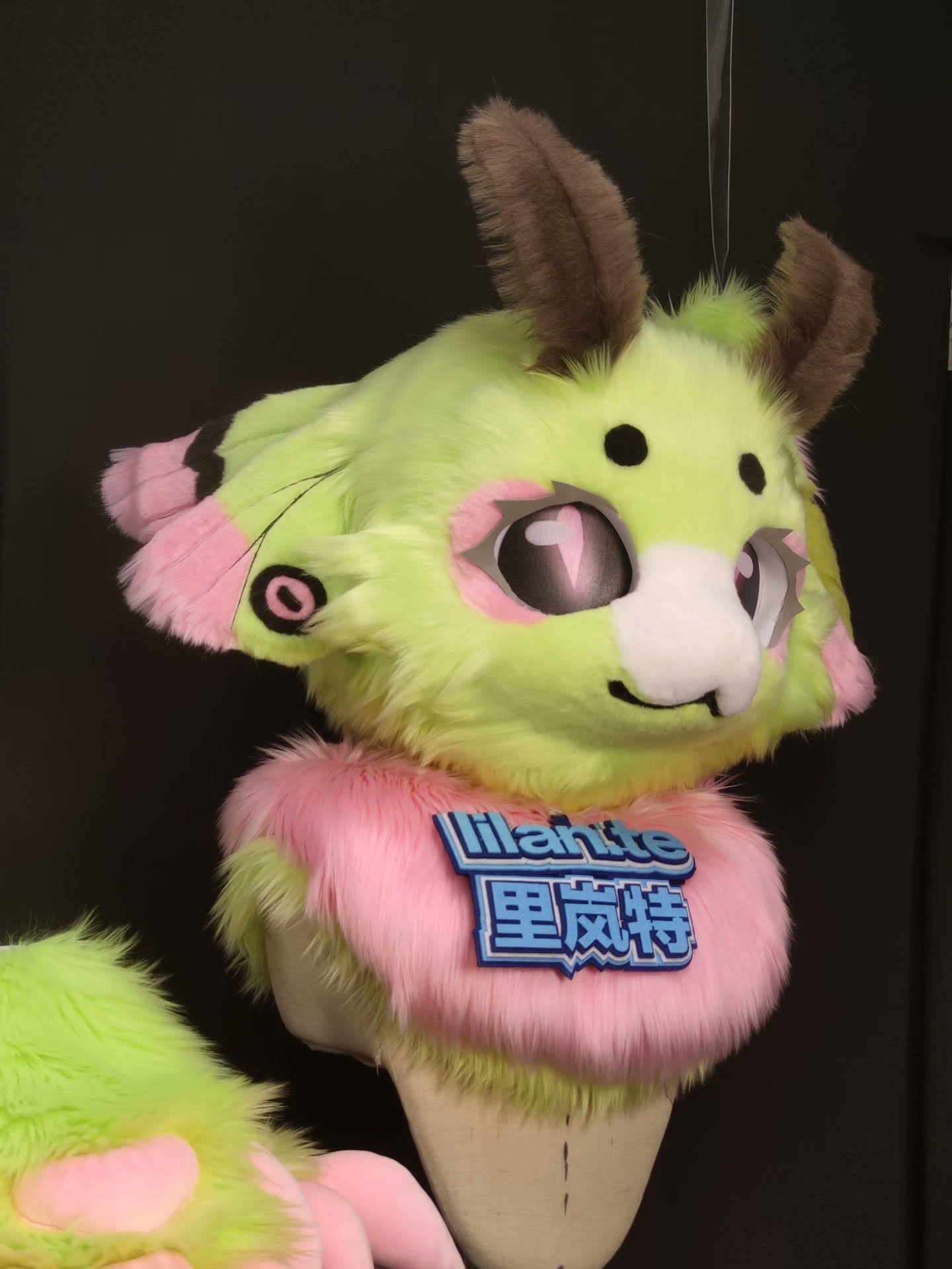[Moth] Pink Green Moth Kemono Fursuits Stock (Gift Handpaws+Tail)