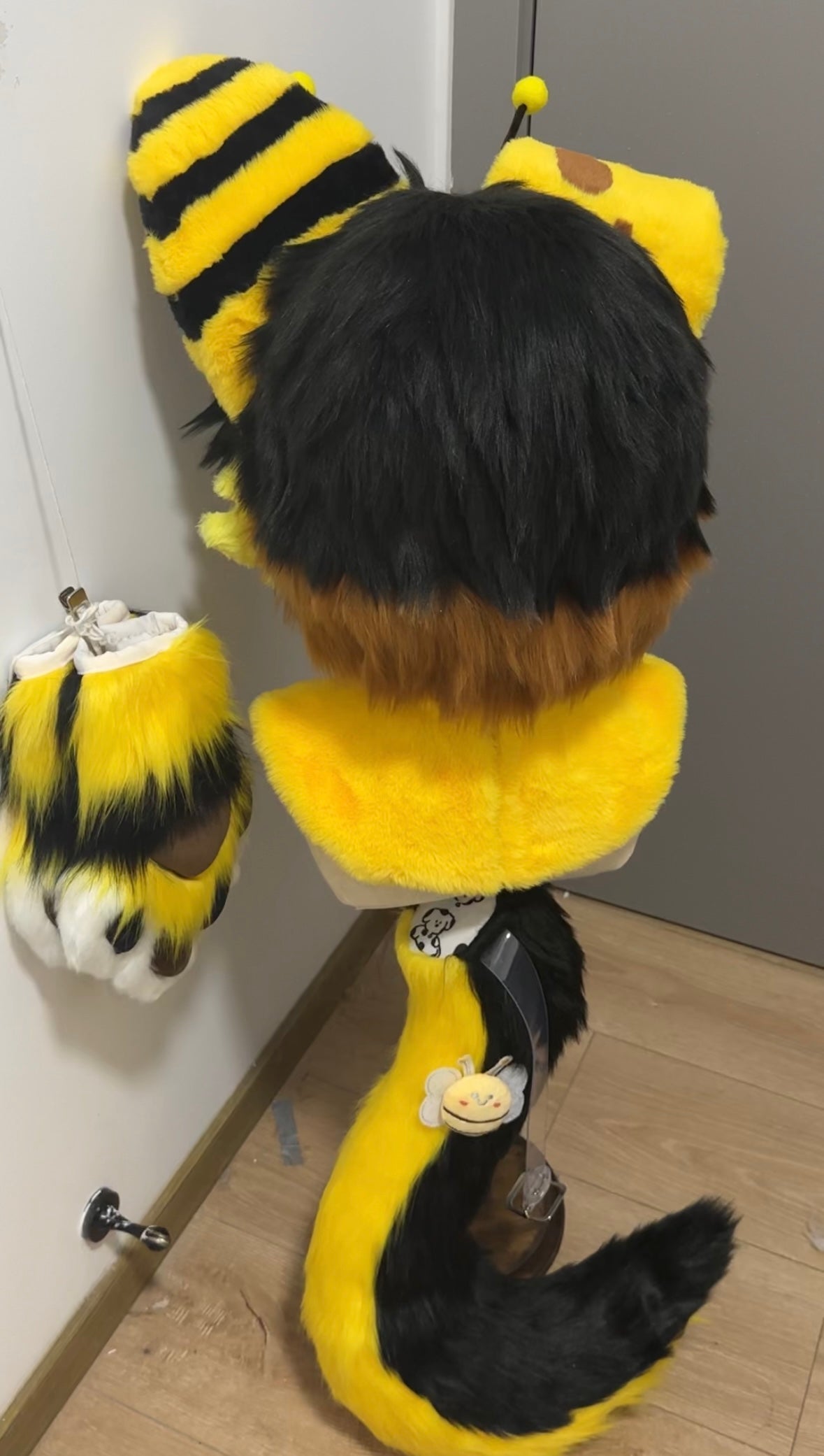 Bee Puppy Kemono Head Fursuit (Gift Handpaws+Tail)