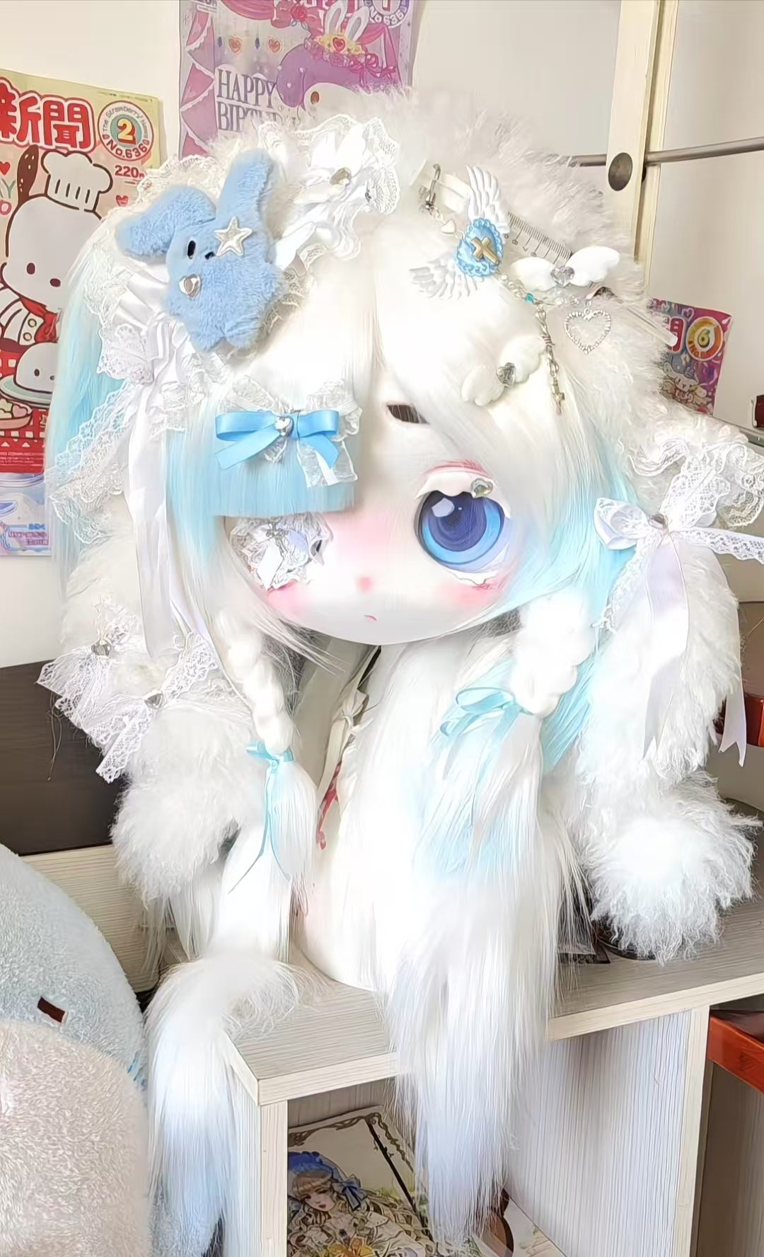 [Lamb] Light-Blue Lamb Kig Fursuits Stock
