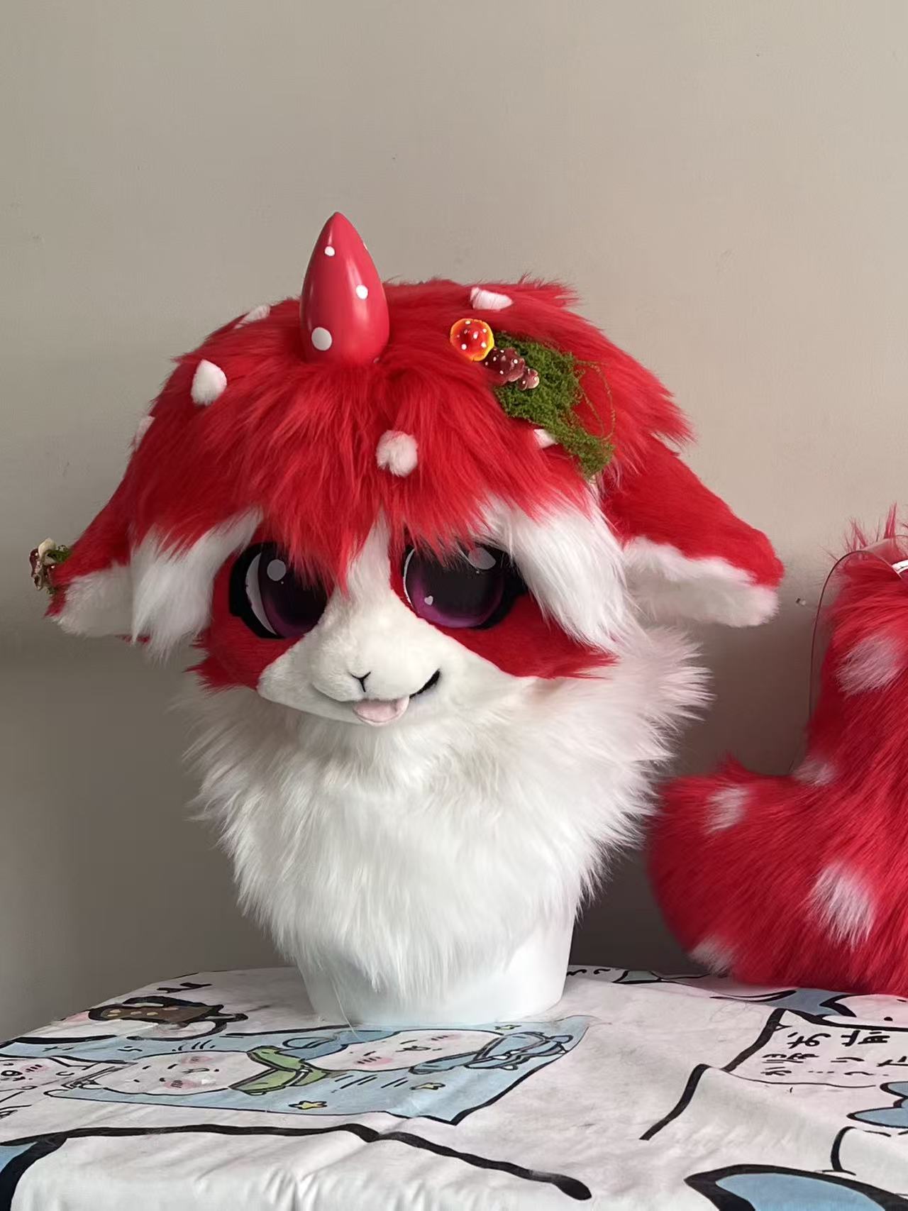 Mushroom Dragon Kemono Head Fursuit (Gift Tail)