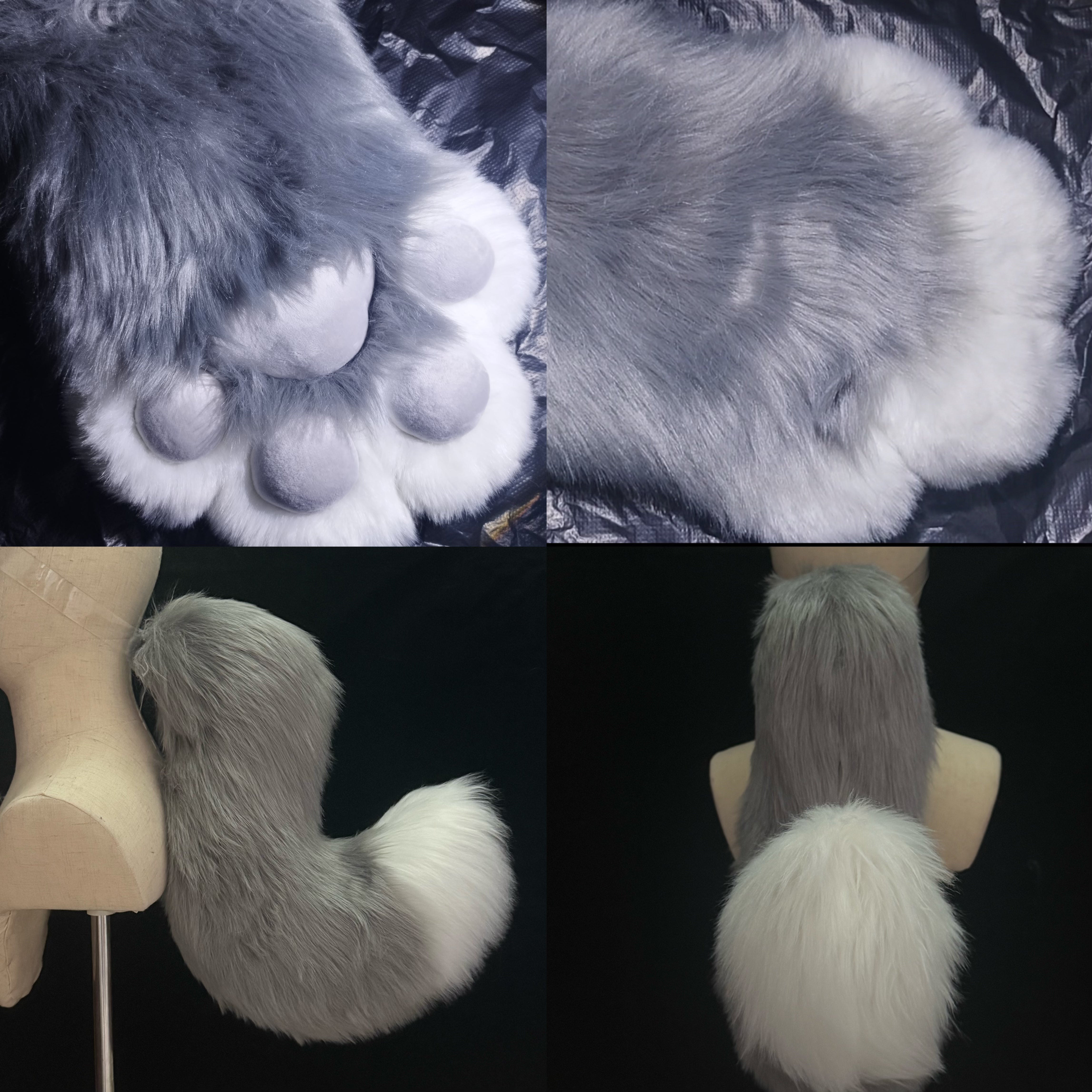 Fold Ear Puppy Kemono Head Fursuit (Gift Handpaws+Tail)