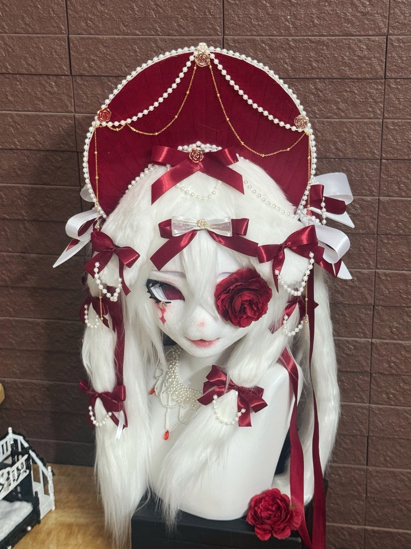 Rose Bunny Kig Head Fursuit