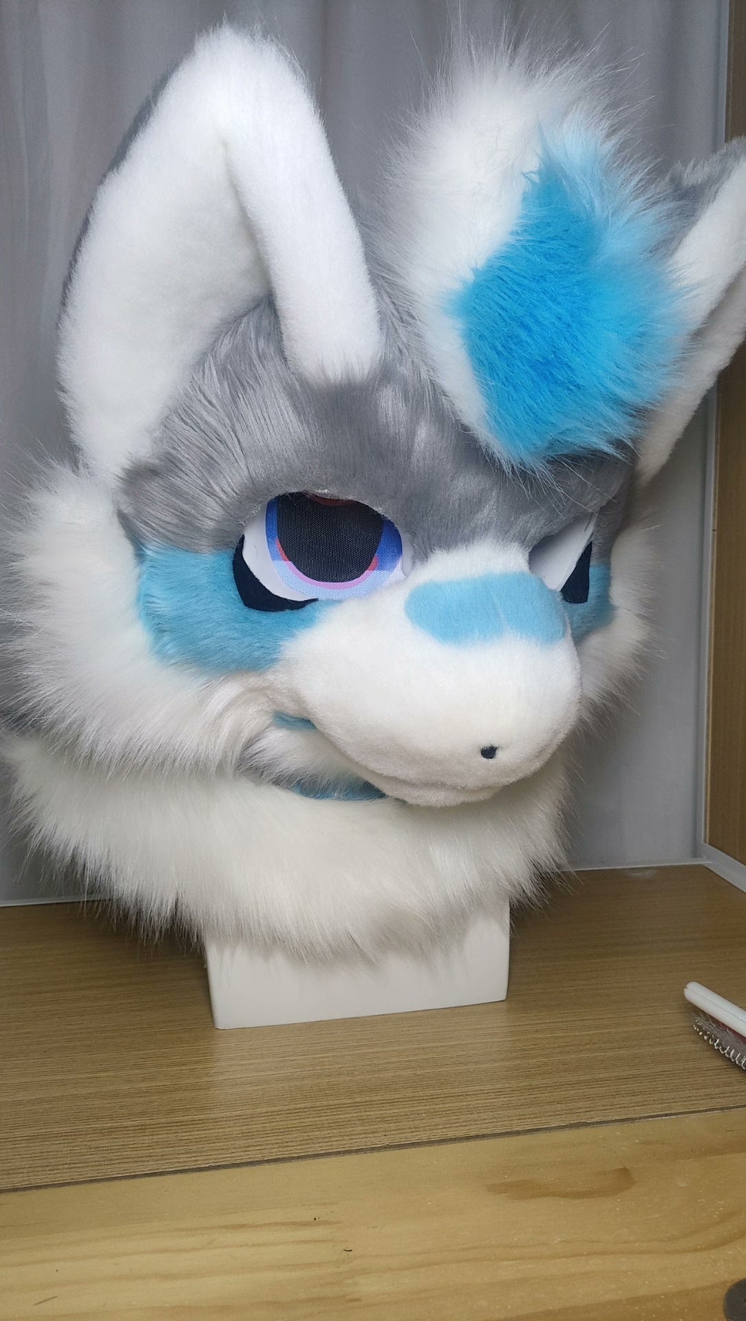Blue White Dragon Kemono Head Fursuit
