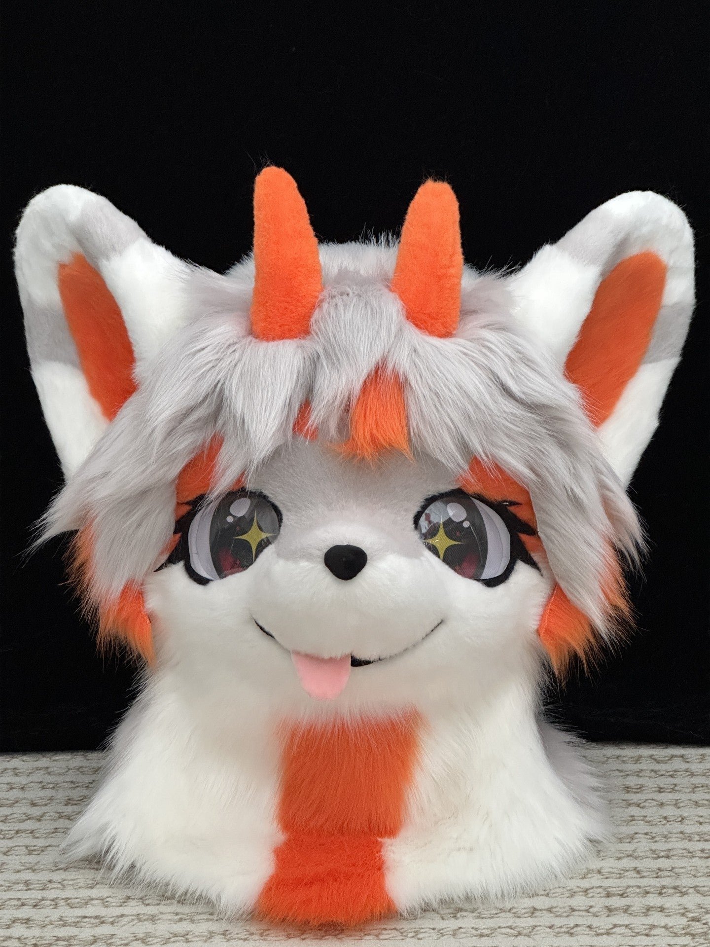 Orange Cool Puppy Kemono Head Fursuit