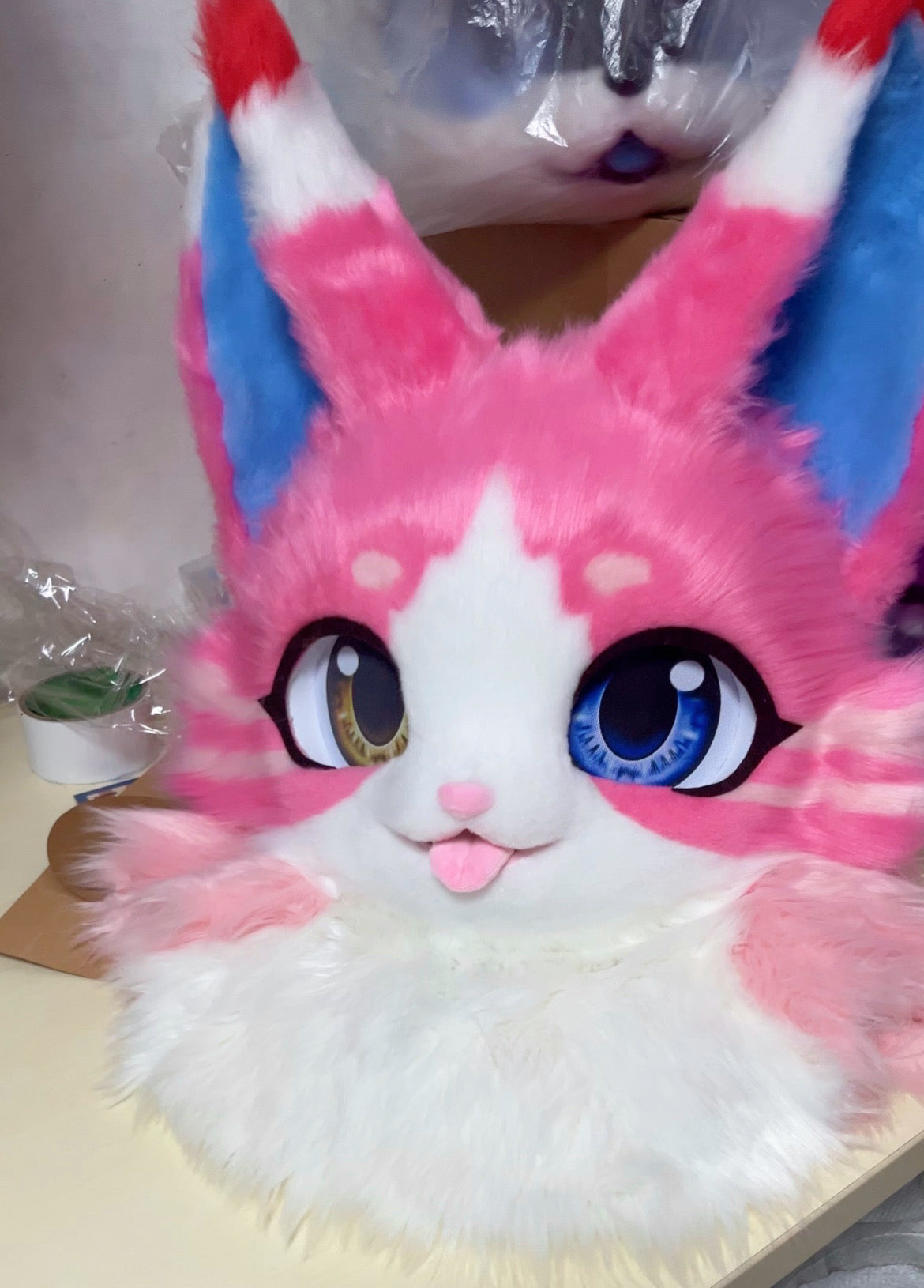 Pink Kitten Kemono Head Fursuit