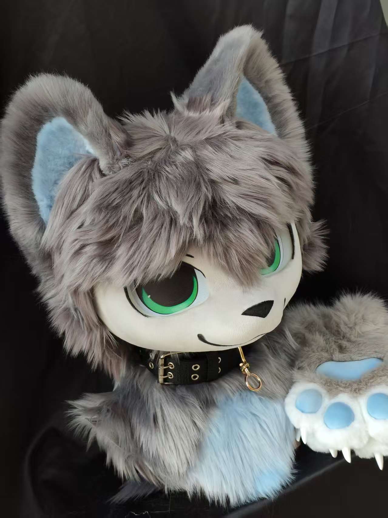 Grey Puppy Kemono Kemono Head Fursuit