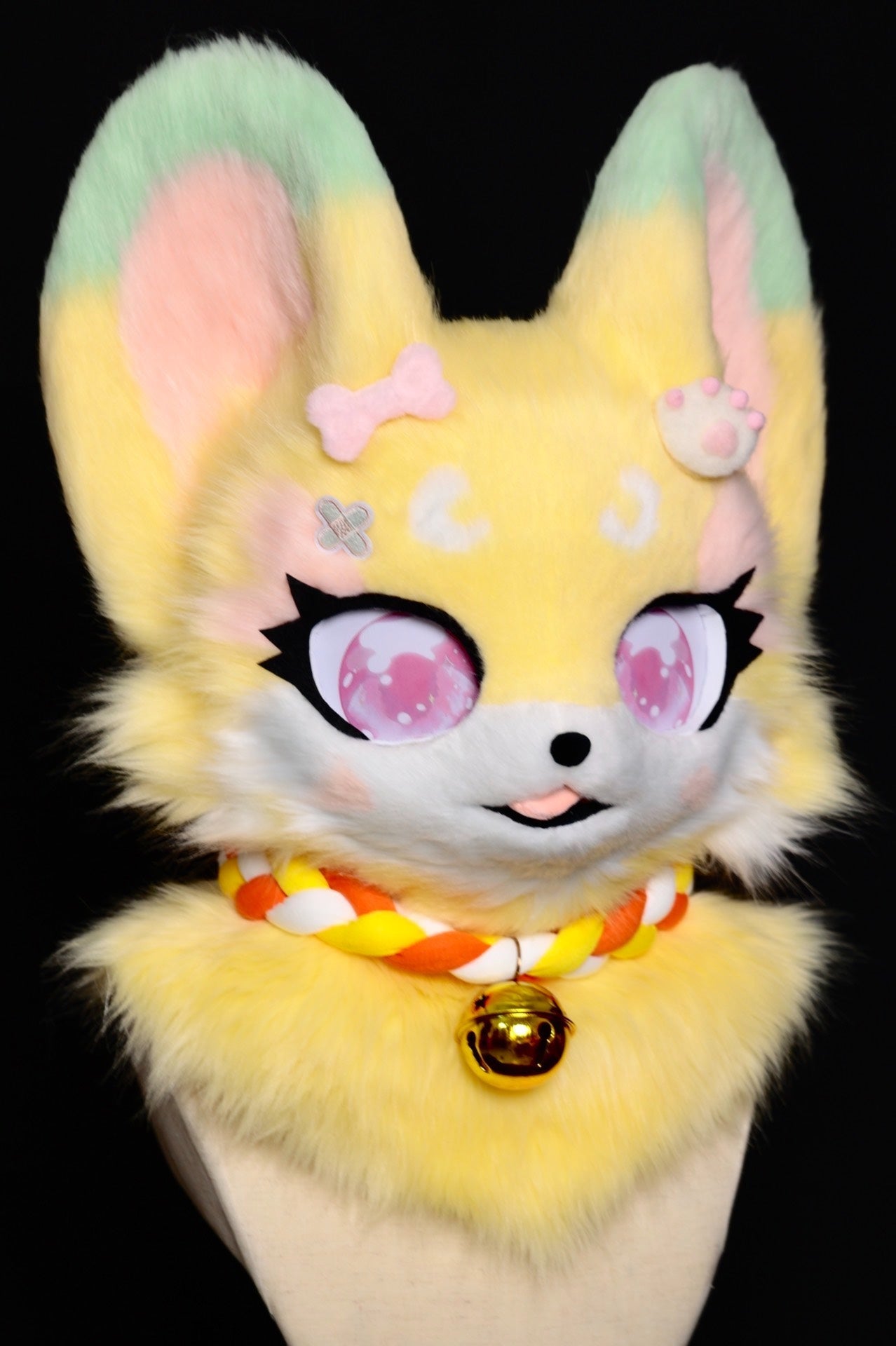 Peach Puppy Kemono Head Fursuit