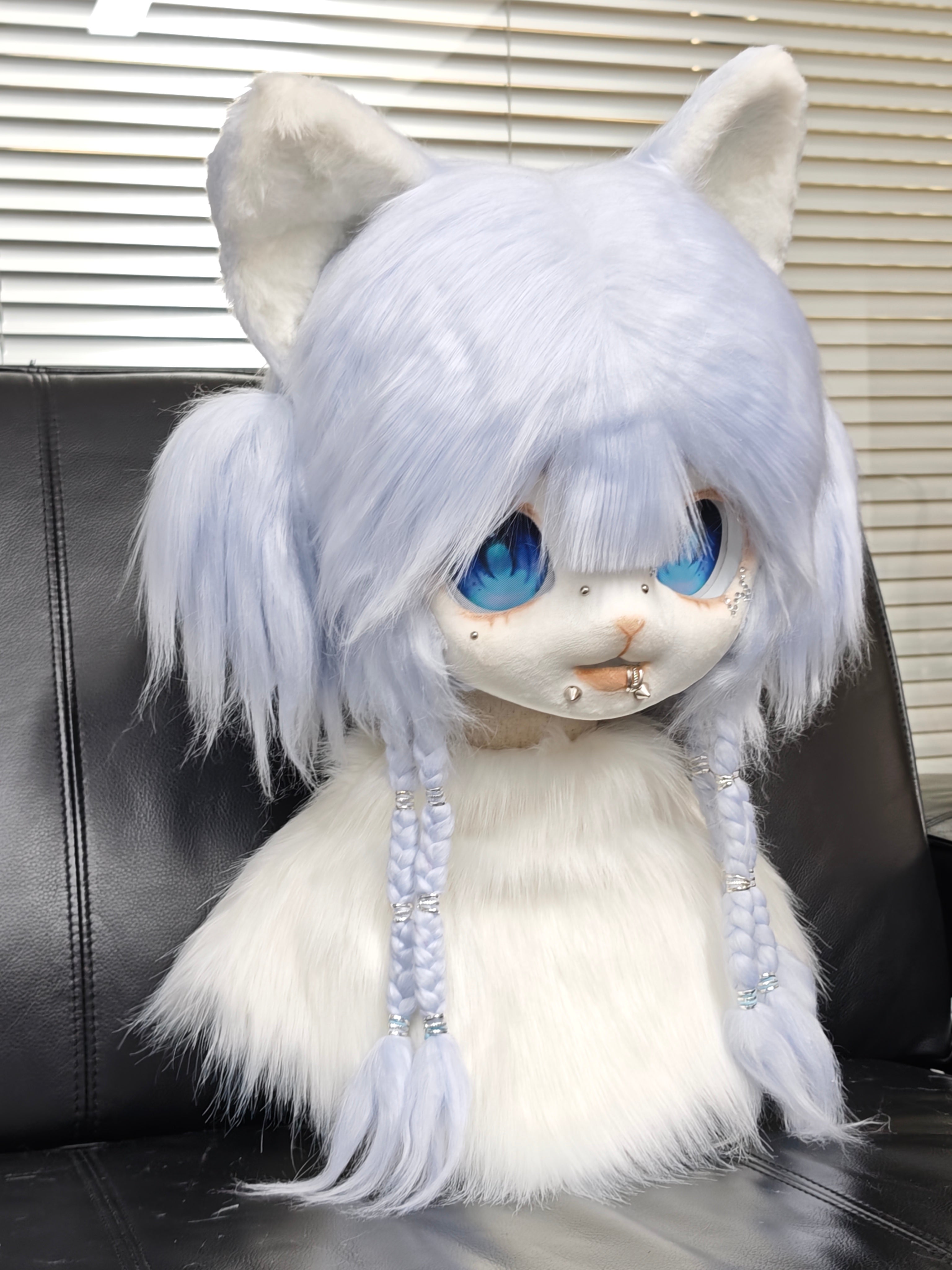 Cool Blue Bunny Kemono Head Fursuit