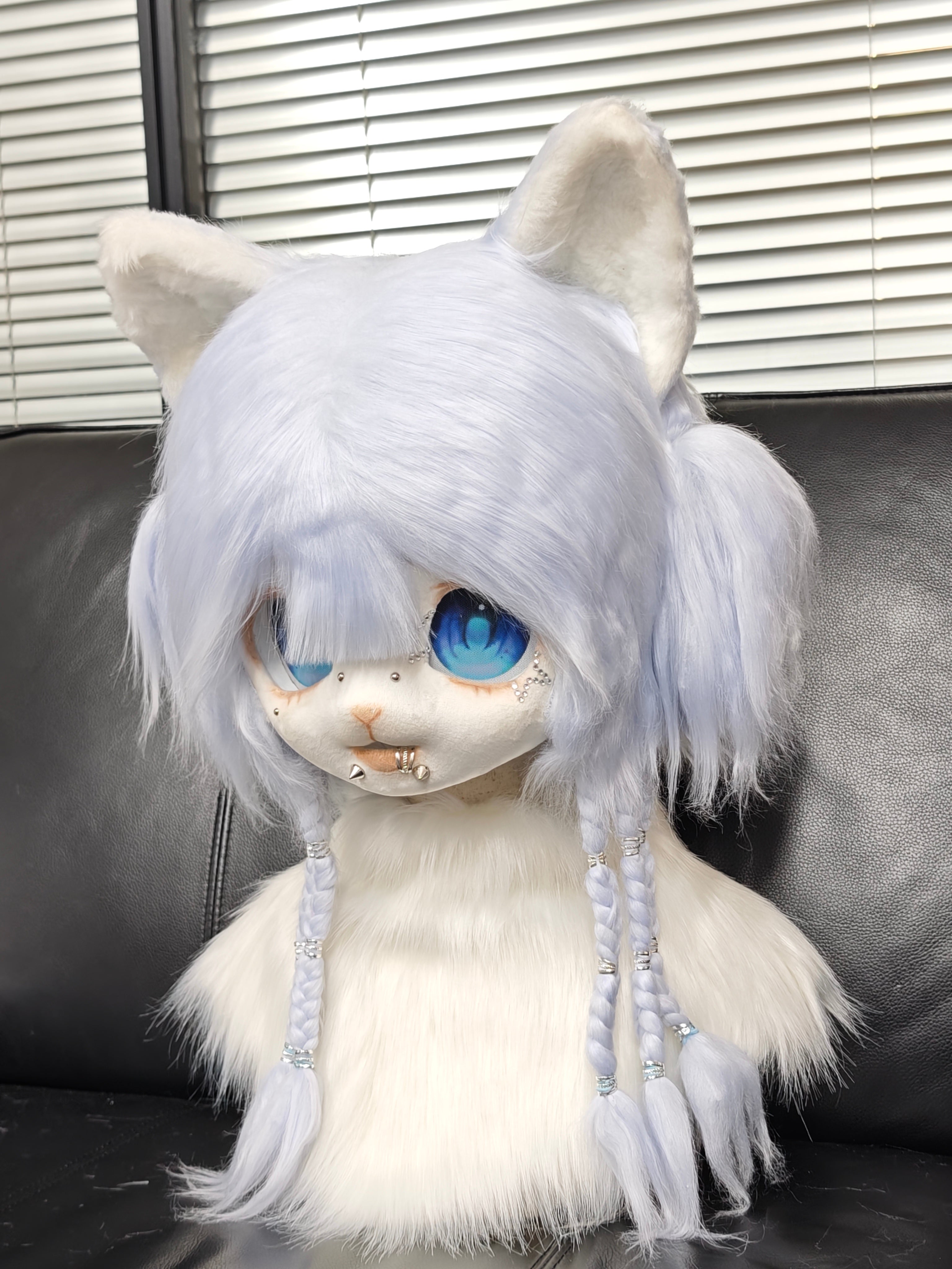 Cool Blue Bunny Kemono Head Fursuit