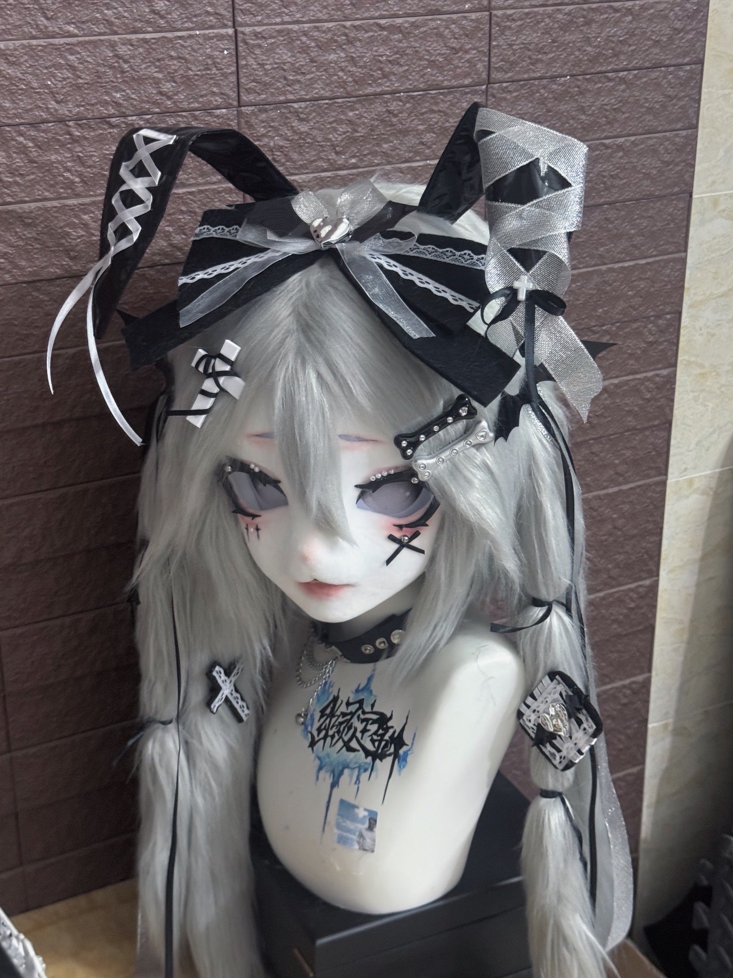 Gothic Twin Tail Bunny Kig Head Fursuit