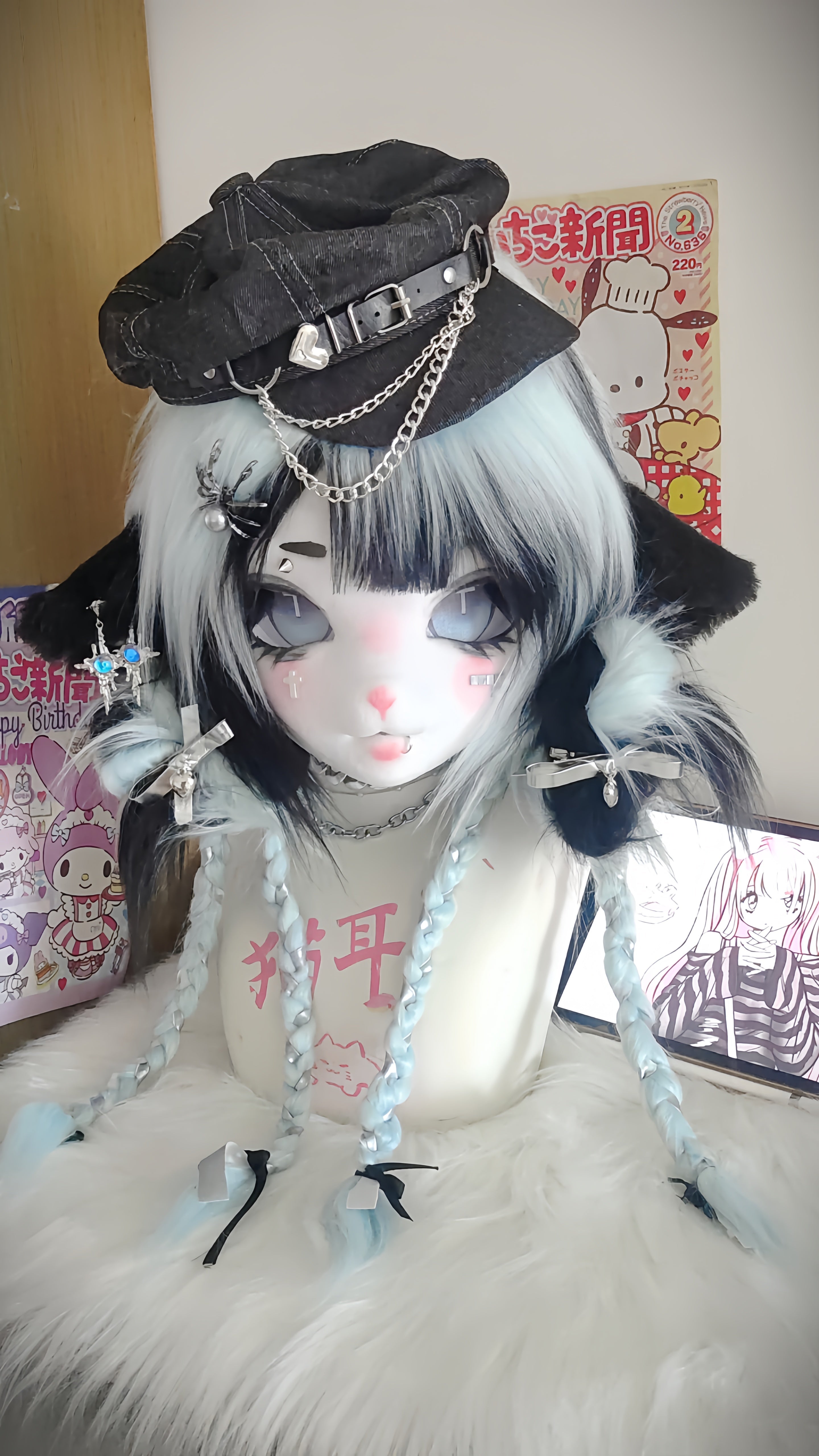 Y2K Lamb Kig Head Fursuit