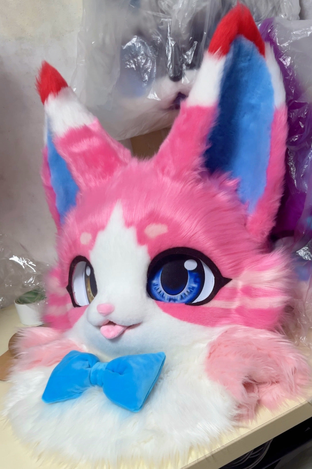 Pink Kitten Kemono Head Fursuit