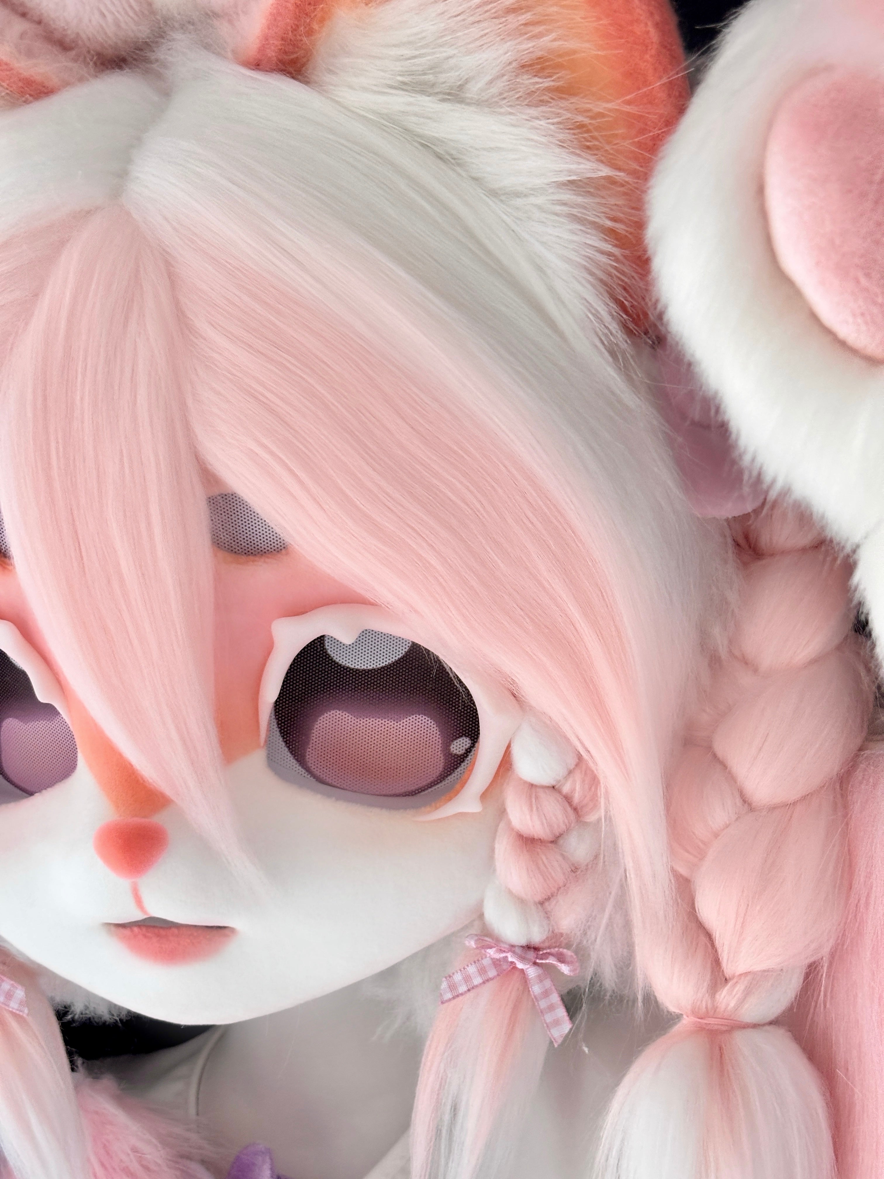 Pink Fox Kig Full-Set Fursuits (Gift Handpaws+Feetpaws+Tail)