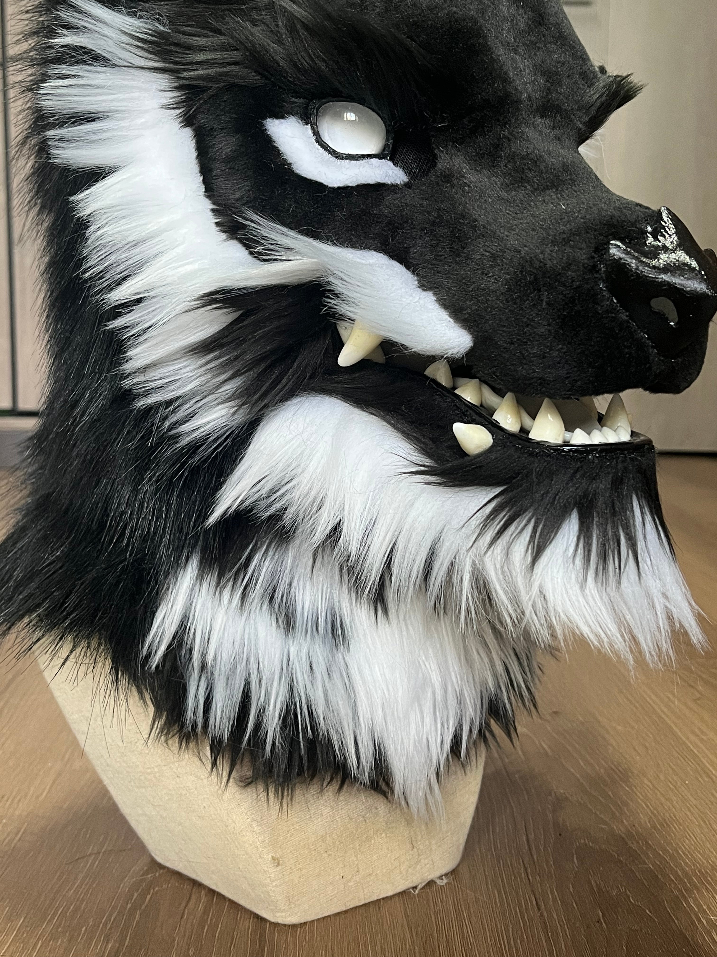 Black Dragon Realistic Head Fursuit