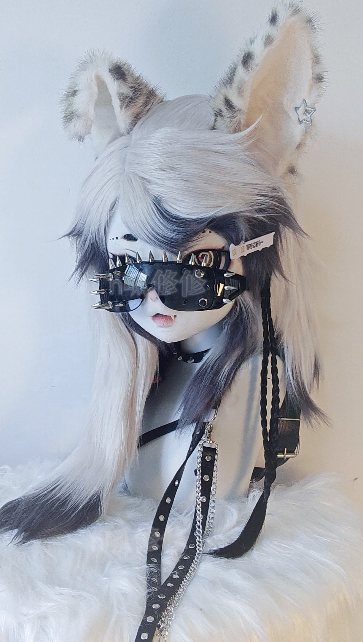 Punk Leopard Kig Head Fursuit