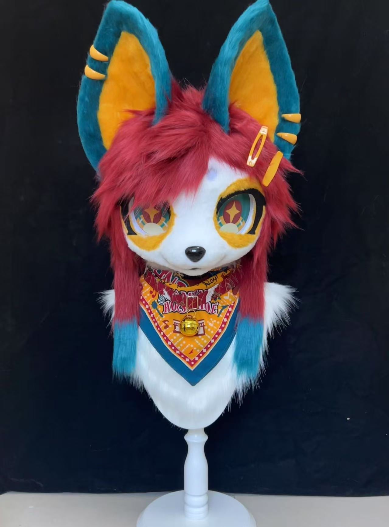 Starry Eyes Fox Kemono Head Fursuit (Gift Handpaws+Tail)