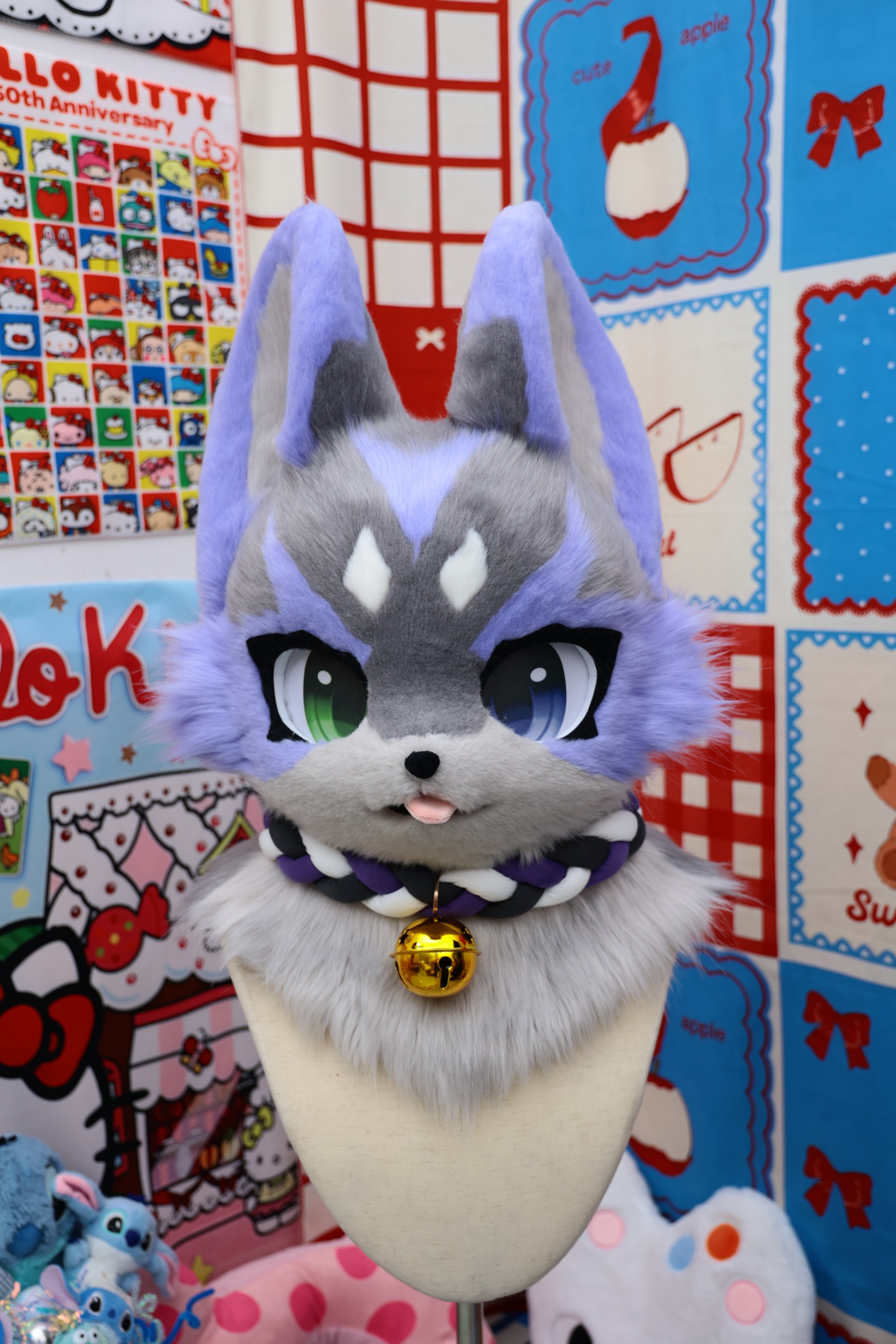 Gary Purple Wolf Kemono Head Fursuit