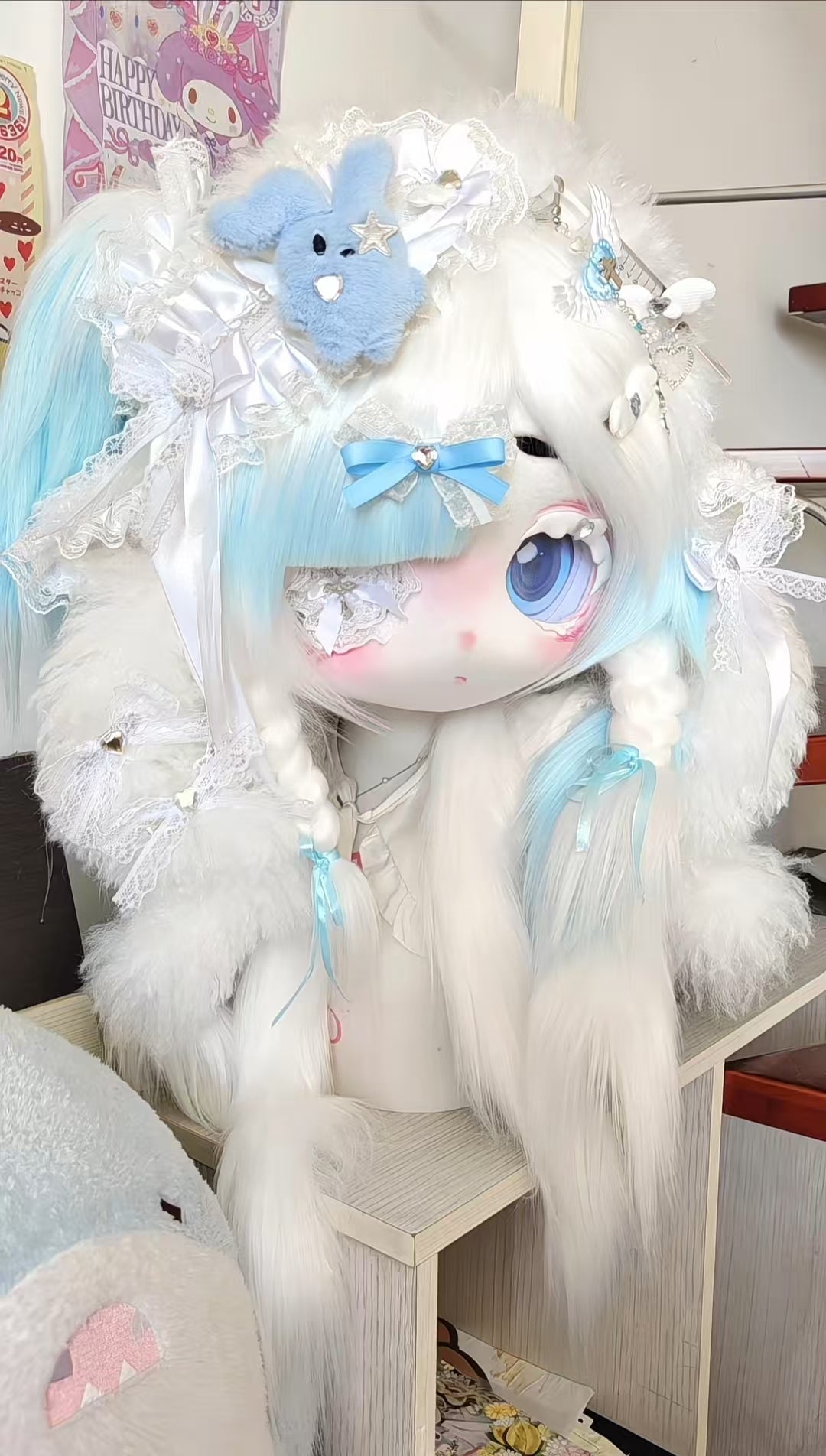 [Lamb] Light-Blue Lamb Kig Fursuits Stock