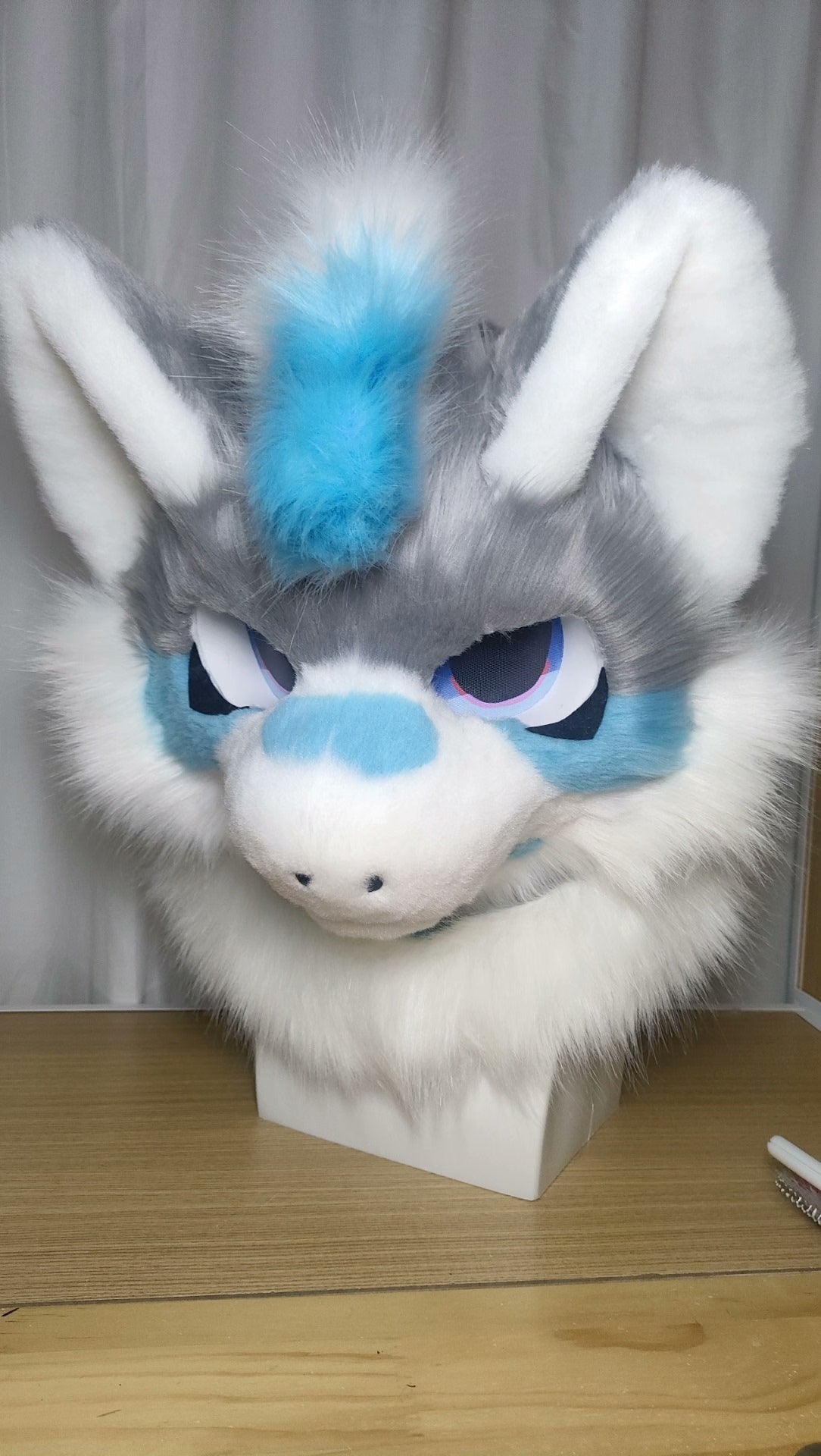 Blue White Dragon Kemono Head Fursuit
