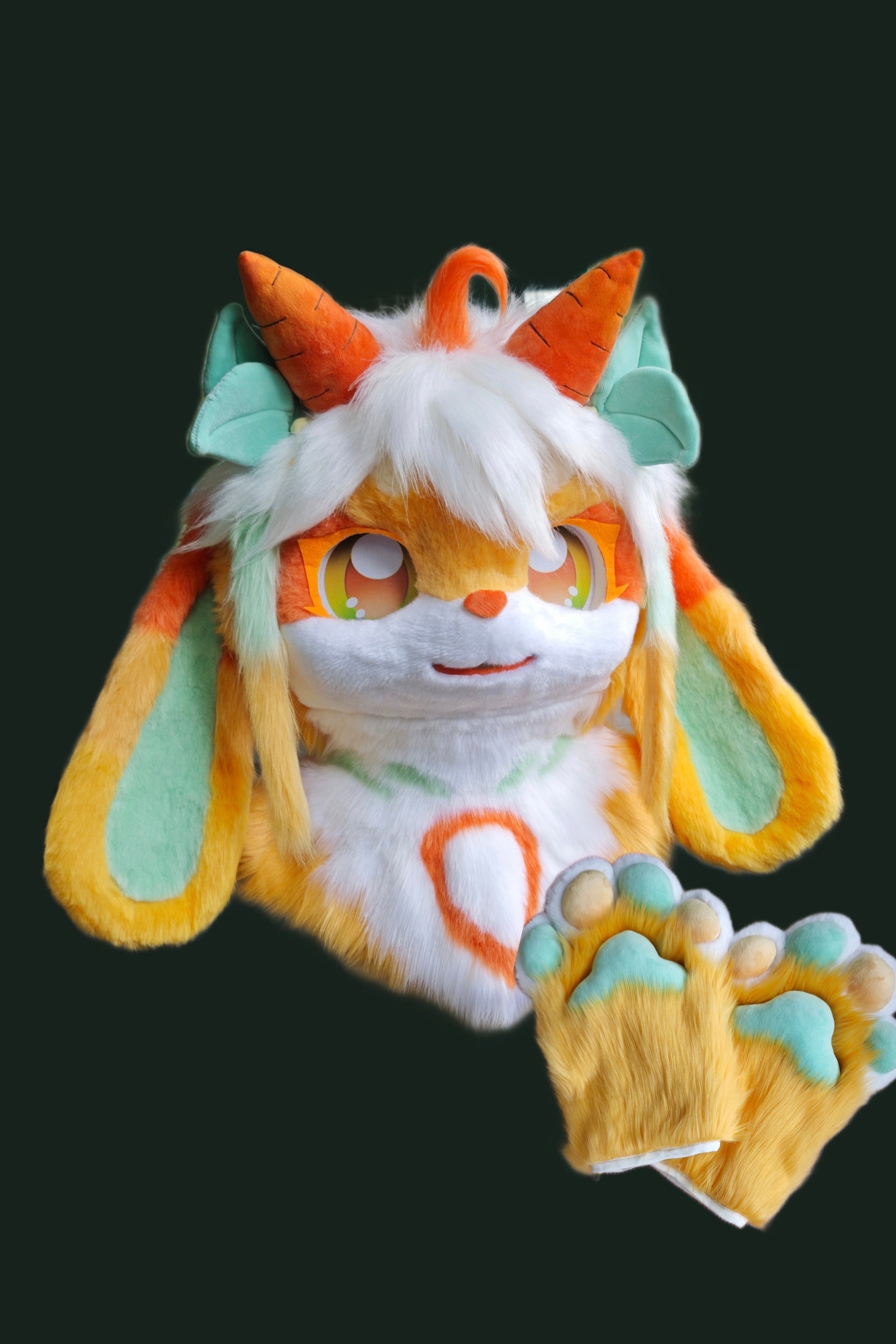 Carrot Bunny Kemono Head Fursuit