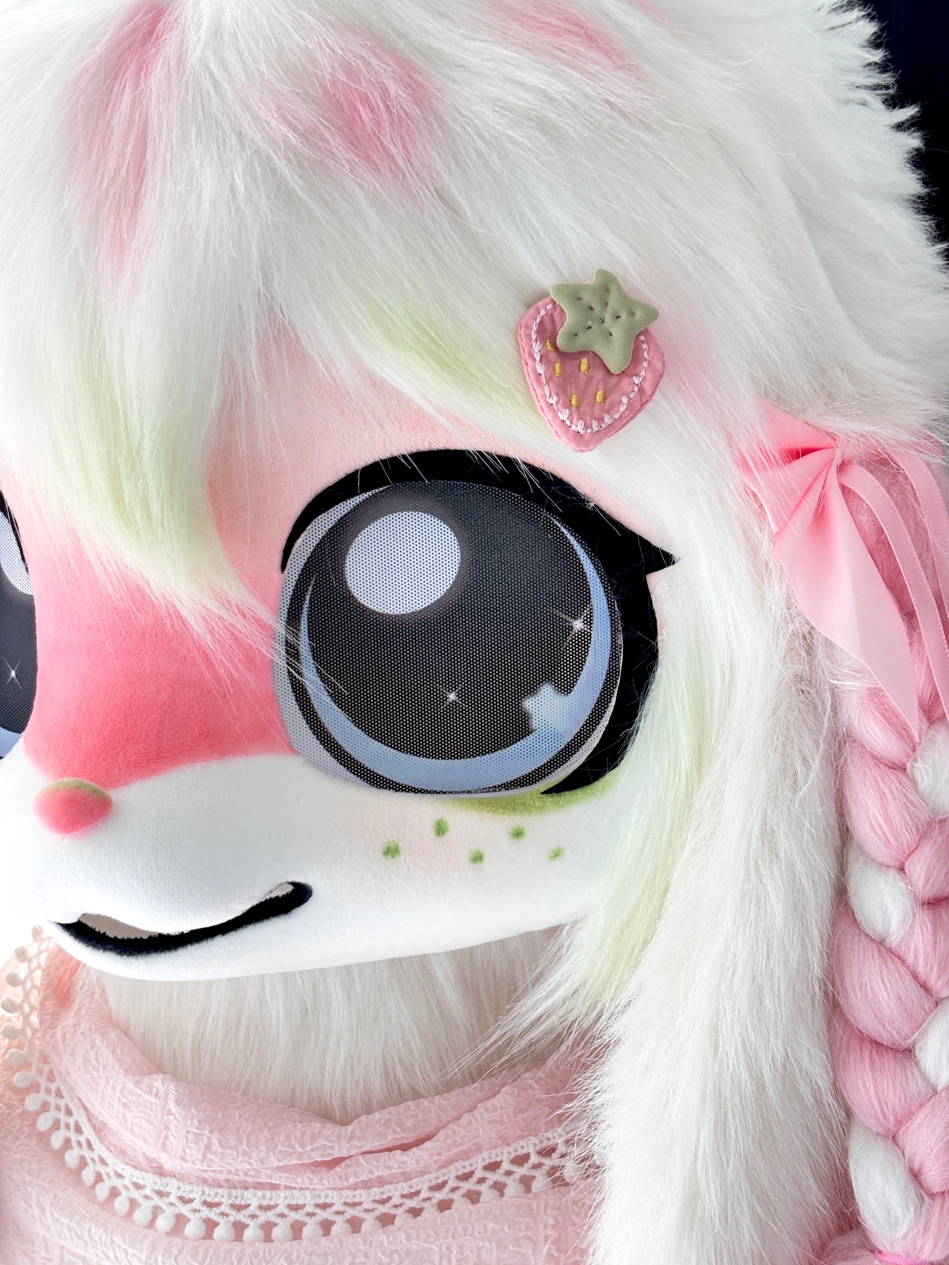 Pink Bunny Kig Full-Set Fursuits (Gift Handpaws+Feetpaws+Tail)