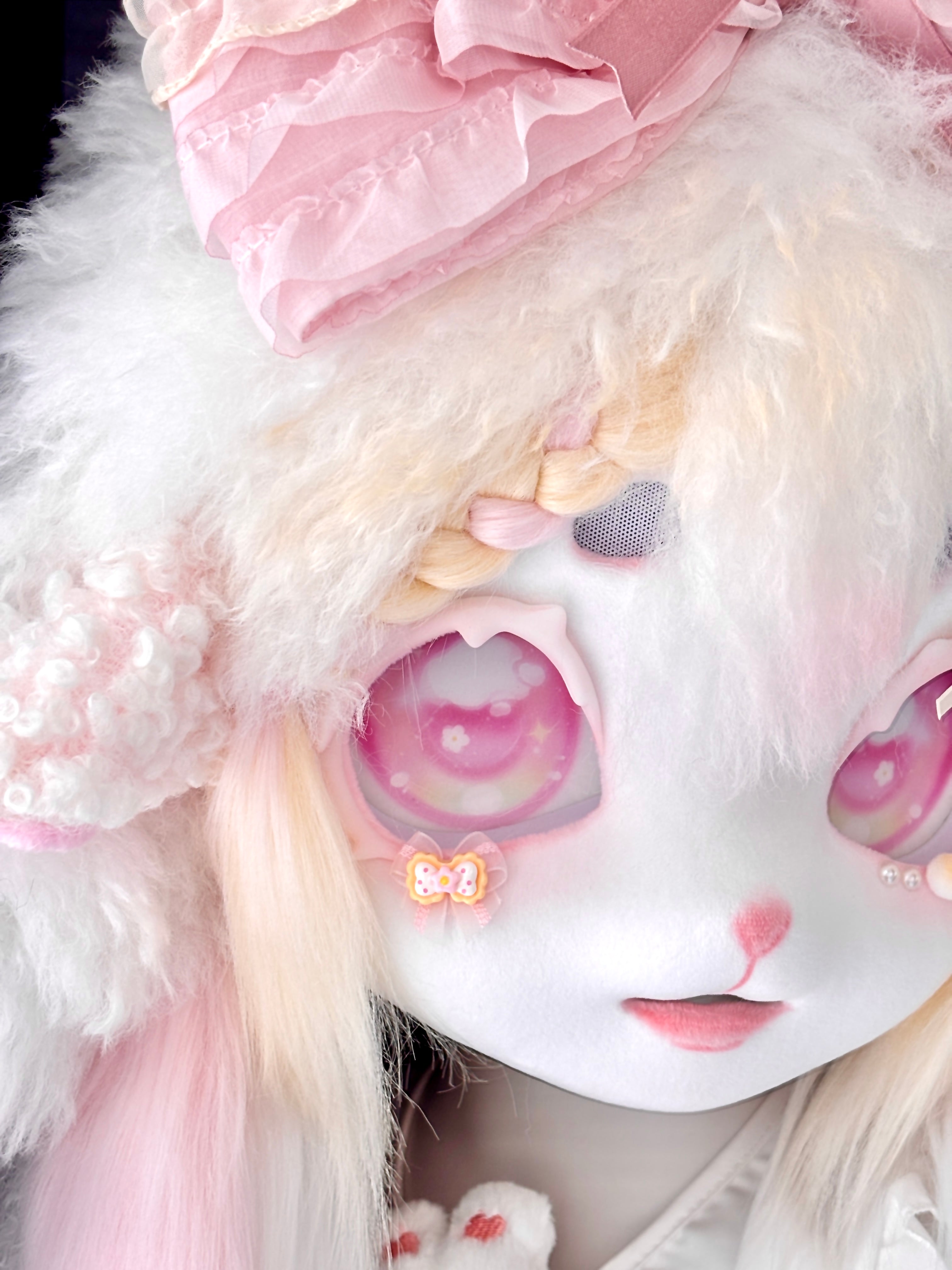 Pink Lamb Kig Full-Set Fursuits (Gift Handpaws+Feetpaws+Tail)