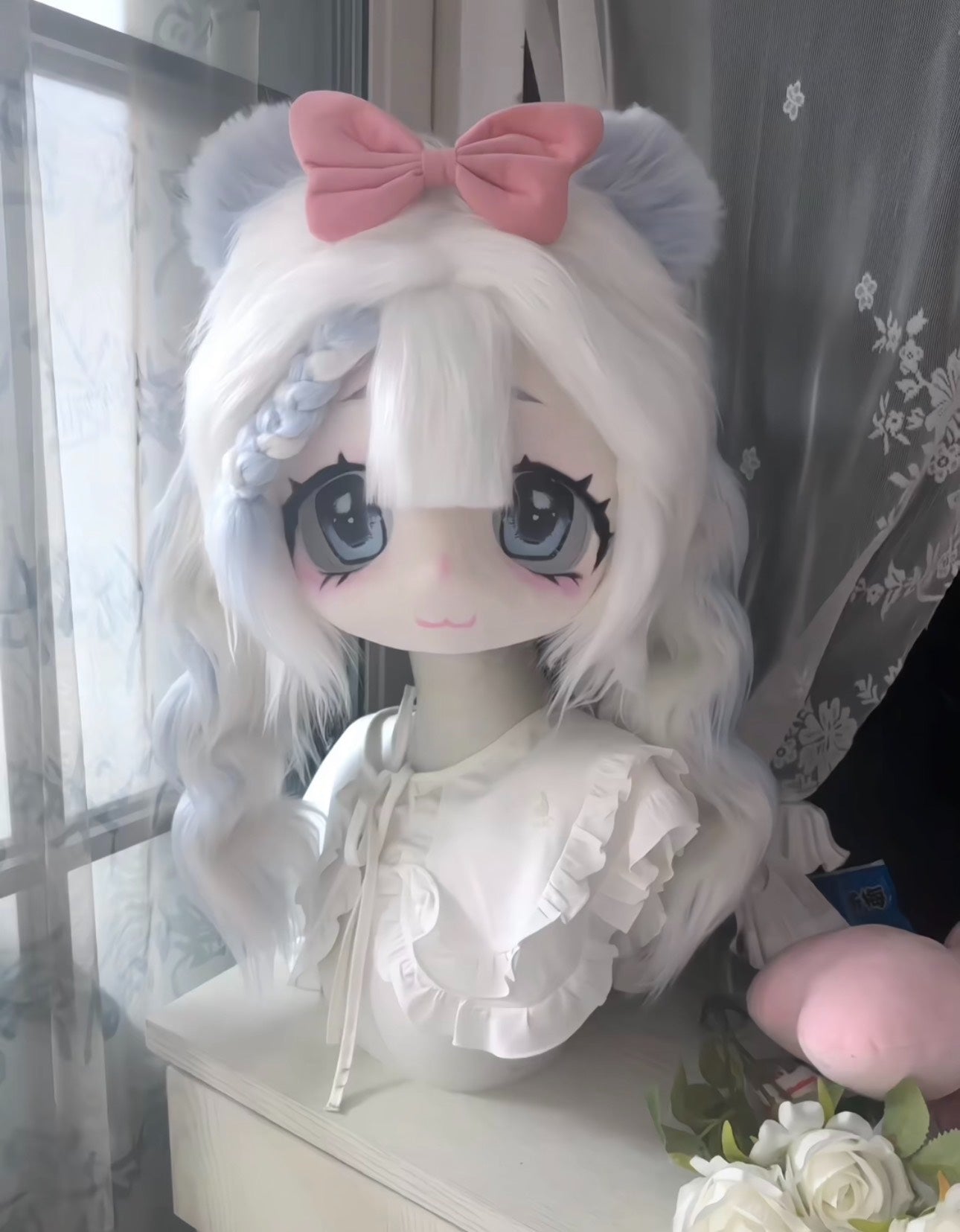 Bear Light-Blue Kig Head Fursuit