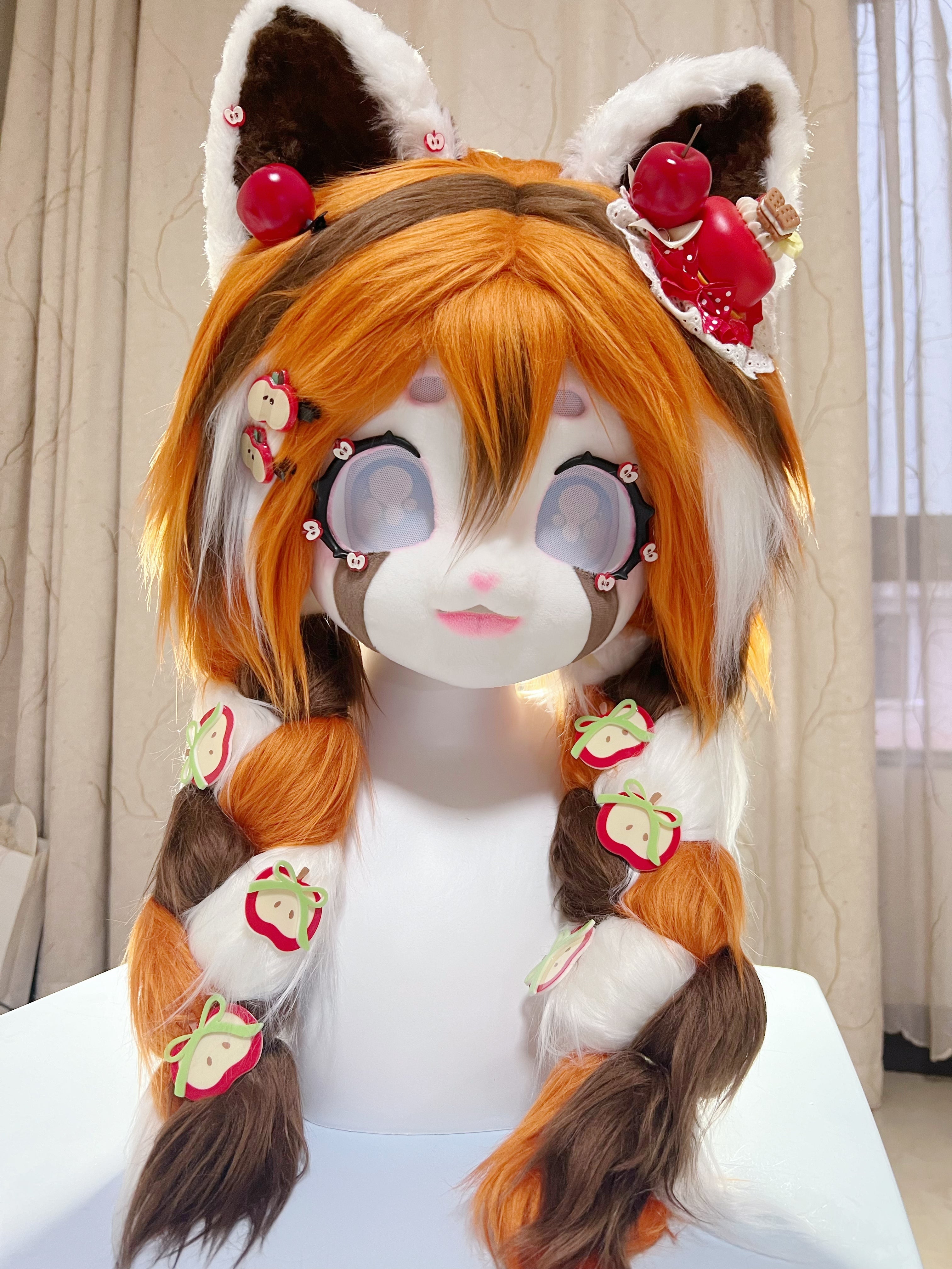 Apple Kitten Fox Kig Head Fursuit