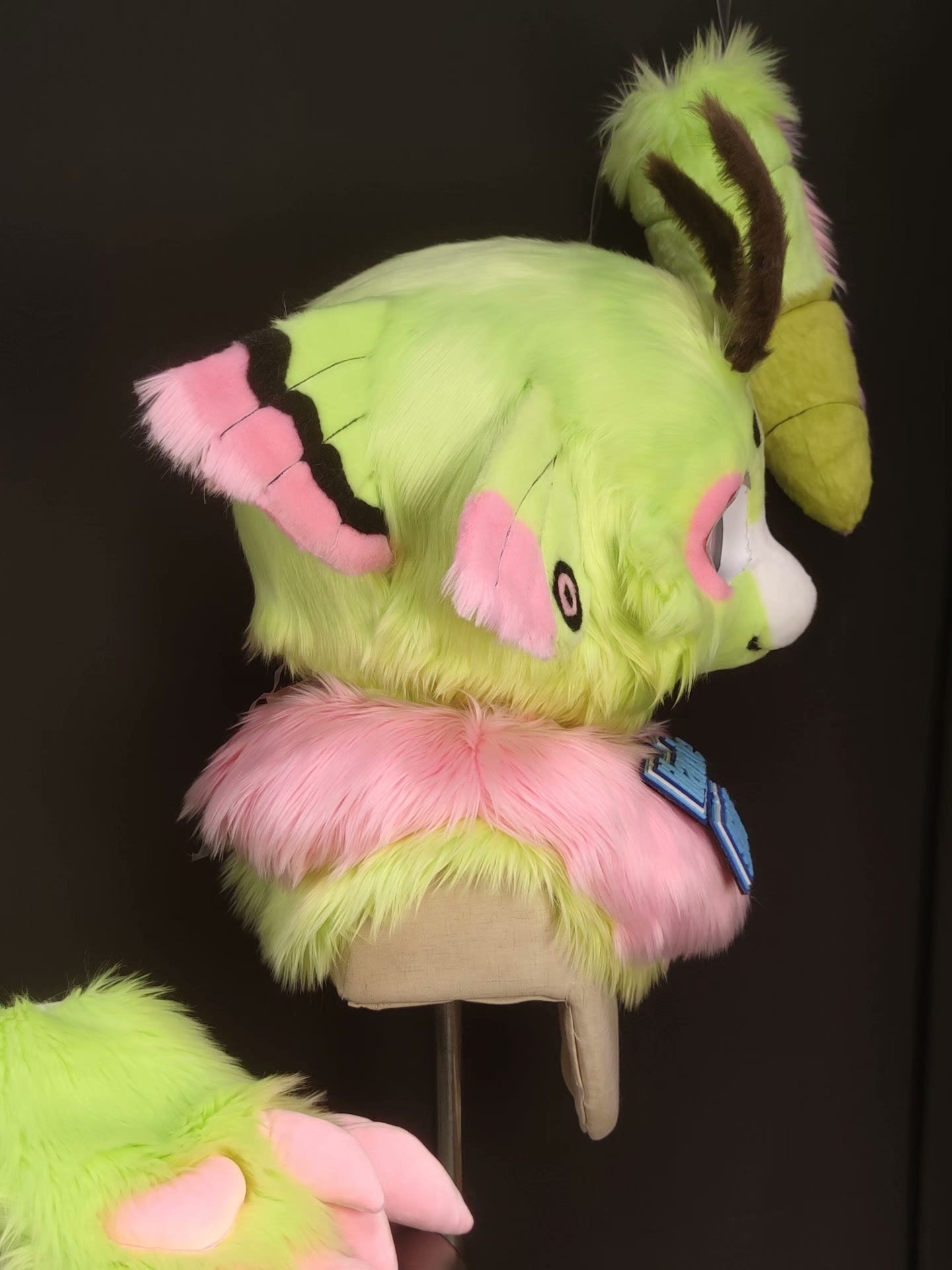 [Moth] Pink Green Moth Kemono Fursuits Stock (Gift Handpaws+Tail)