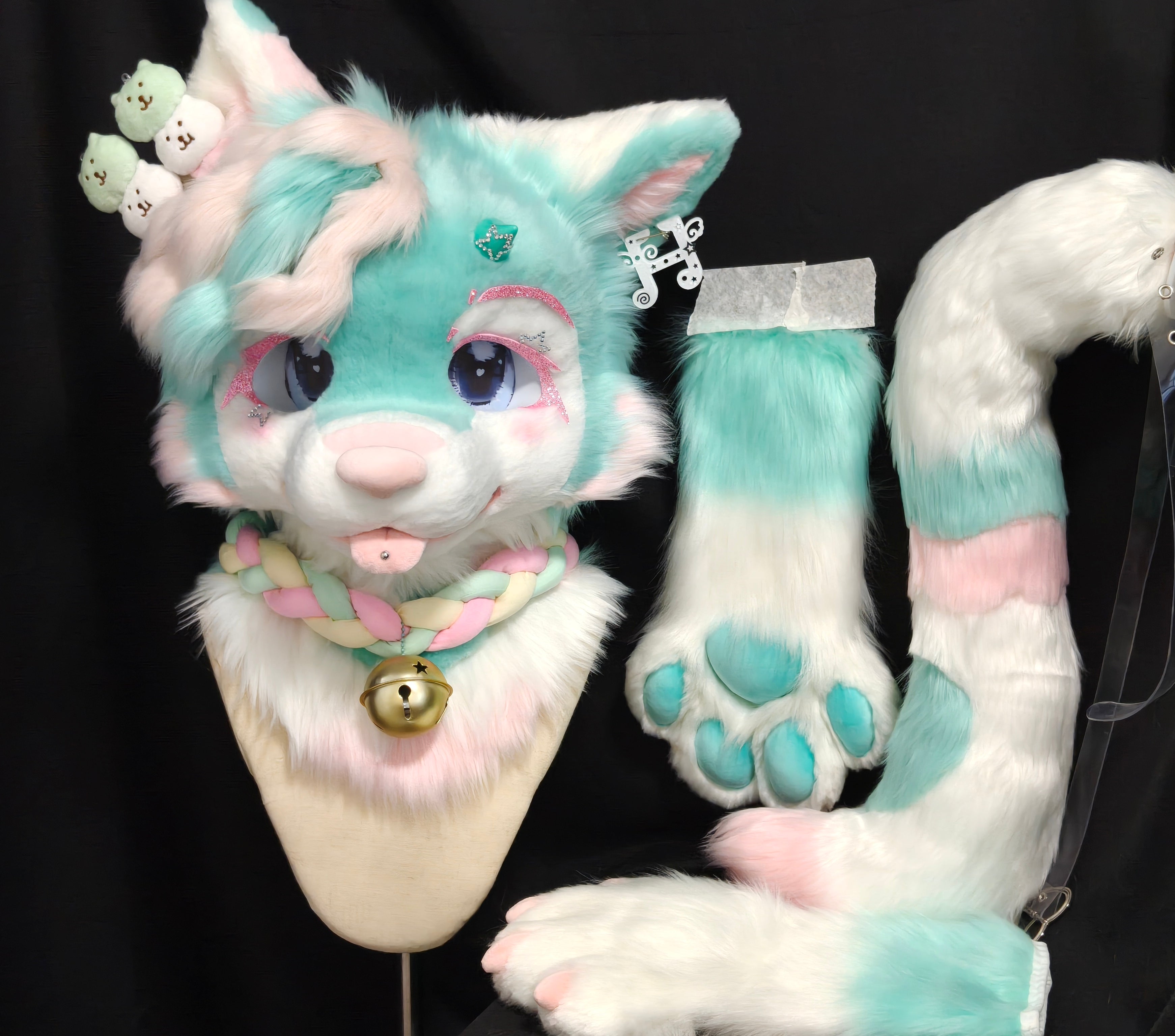 Blue Puppy Kemono Head Fursuit (Gift Handpaws+Tail)